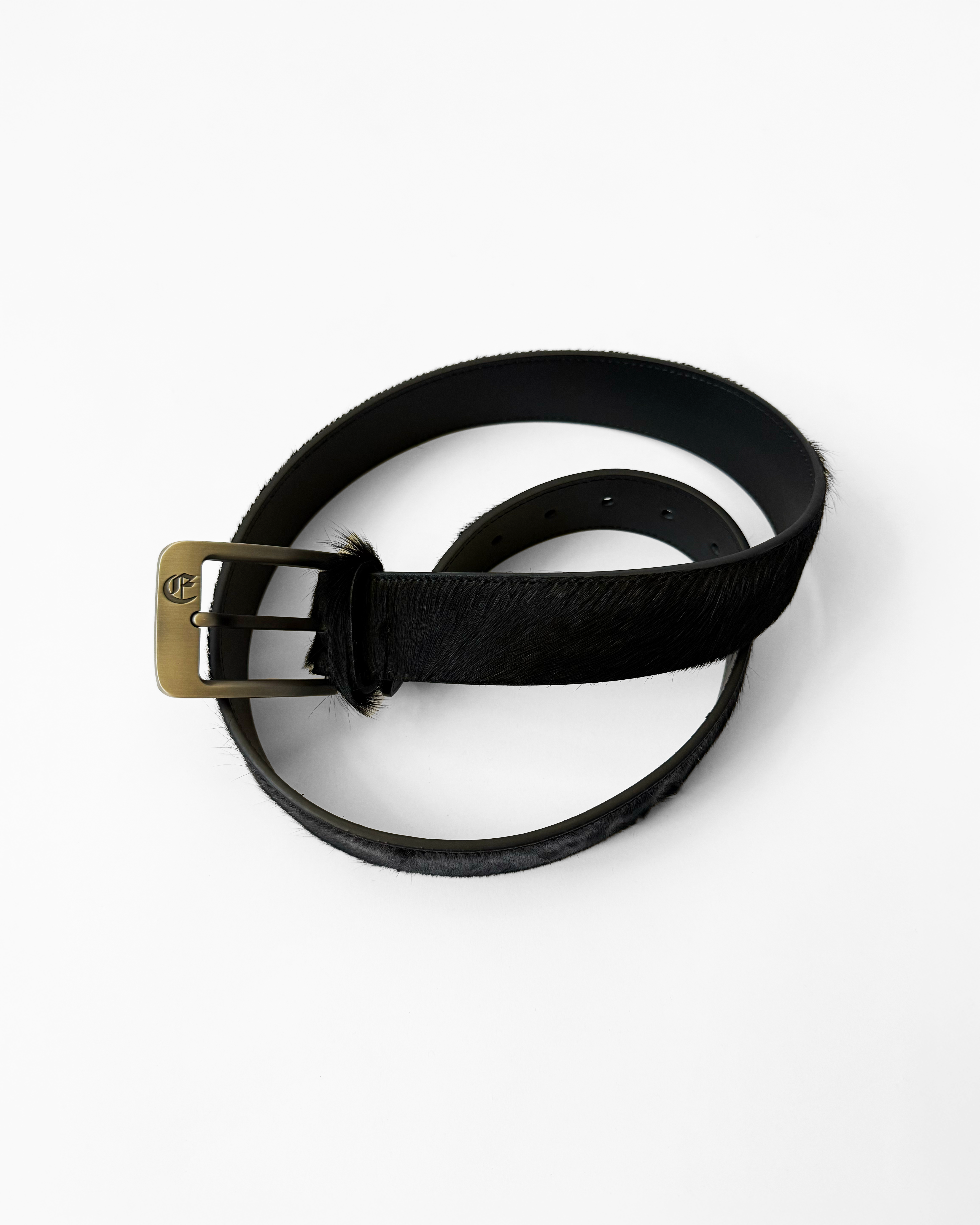 COWHIDE BELT (BLACK) – ELYSIAN