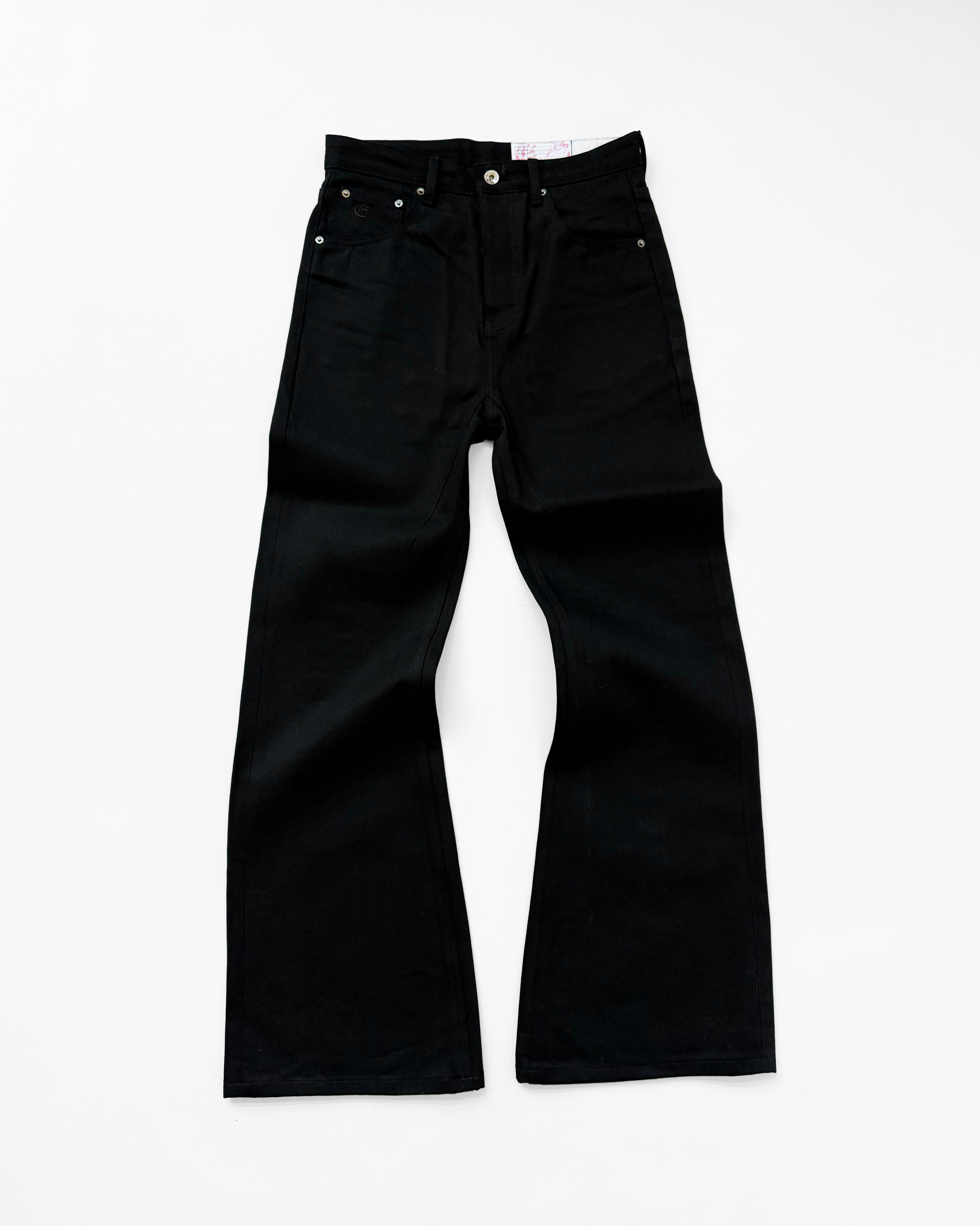 JAPANESE SELVEDGE FLARE DENIM (JET BLACK) – ELYSIAN