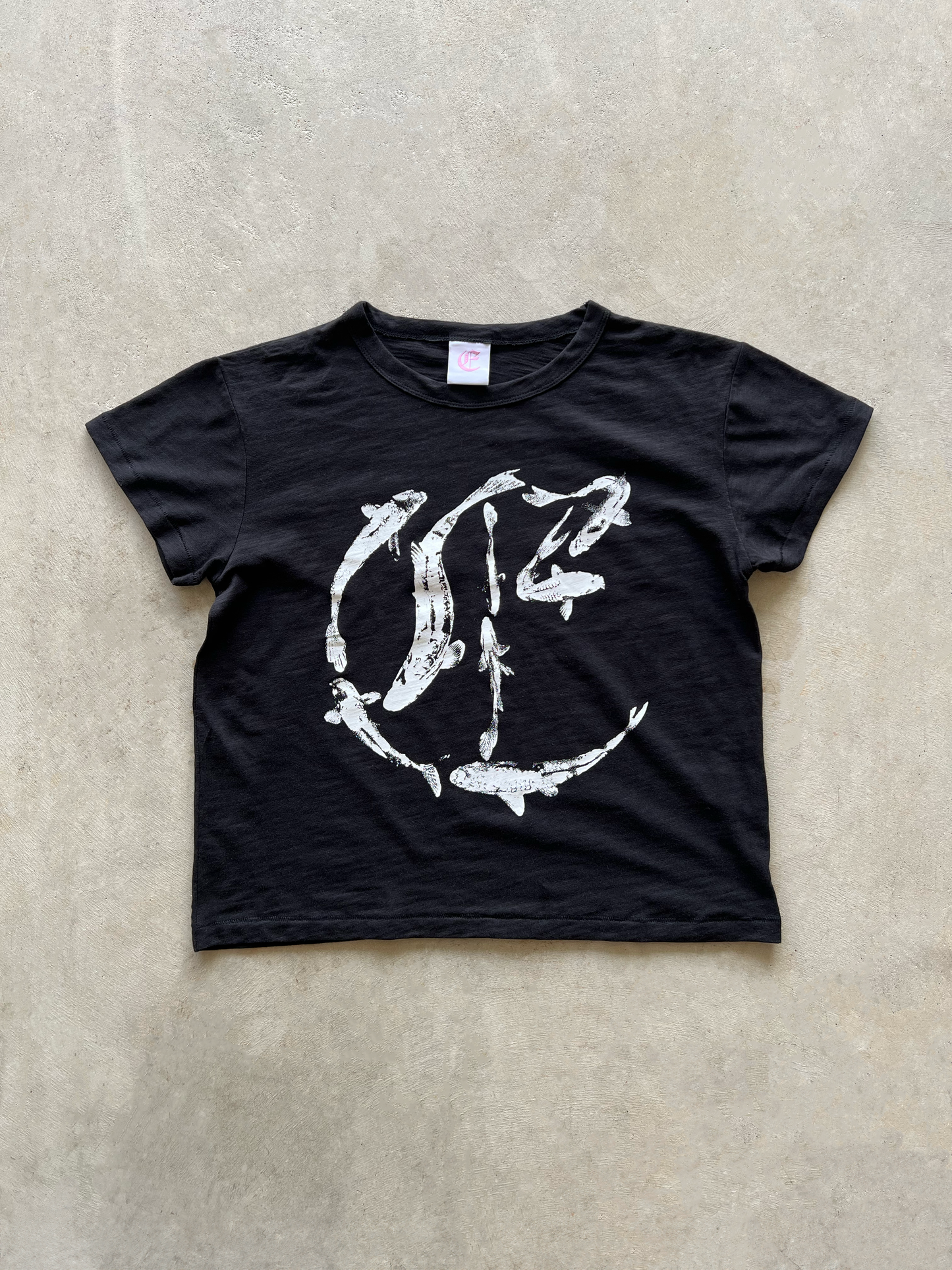 KOI FISHES BABY TEE (BLACK)