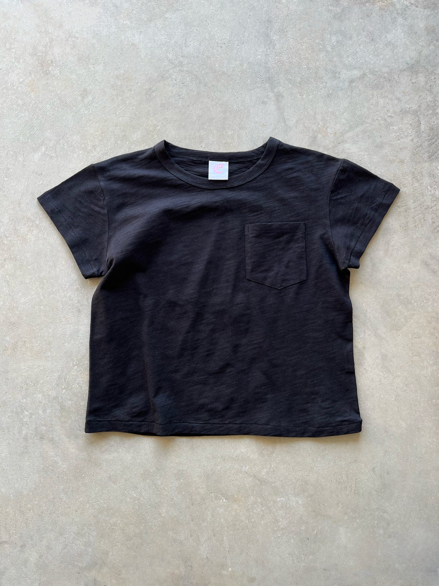POCKET BABY TEE (BLACK)