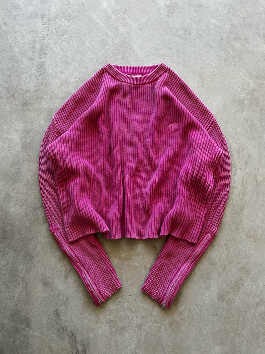 FADED WASHED KNIT (PINK)