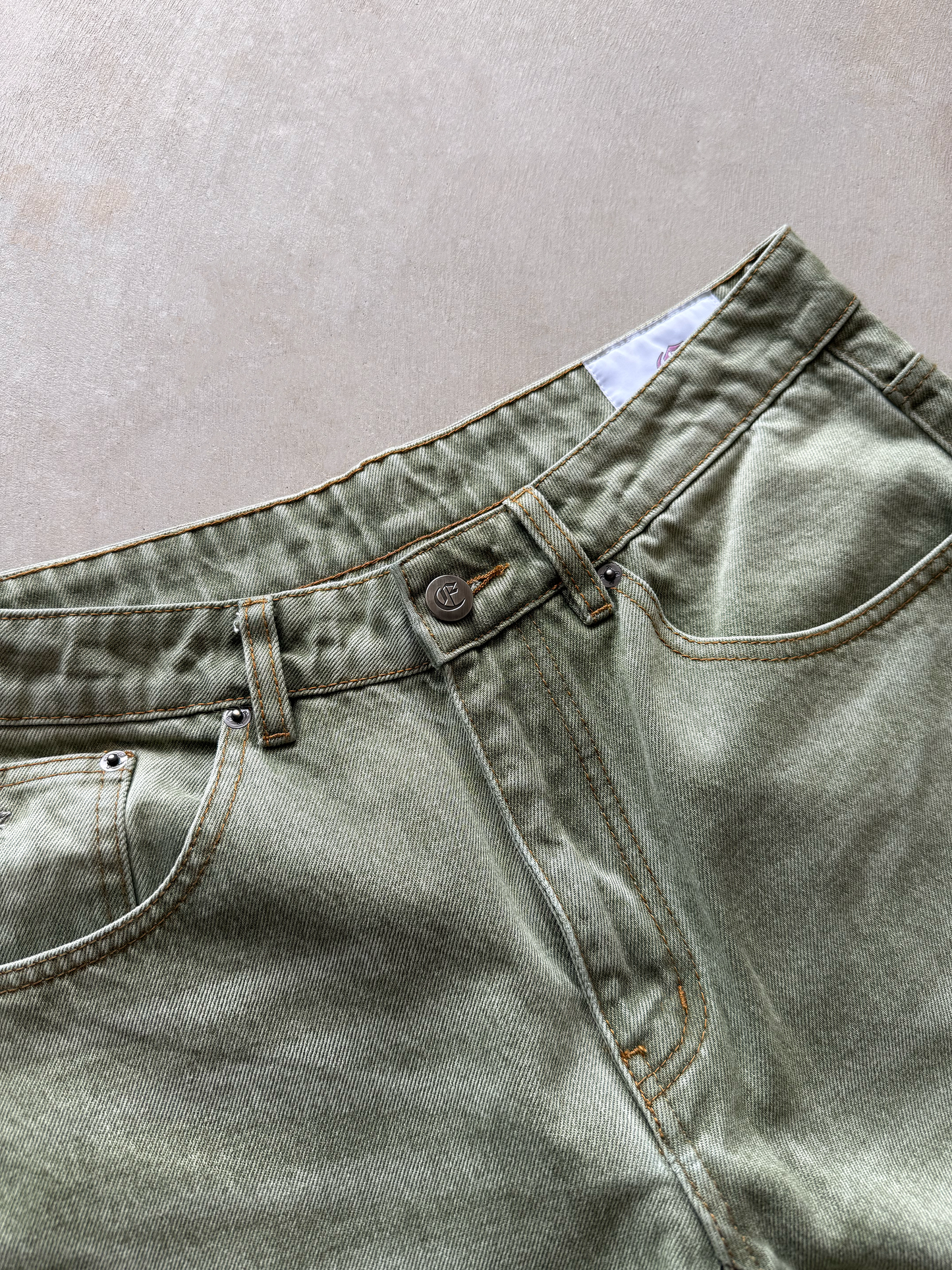 JAPANESE BAGGY DENIM (MOSS GREEN)