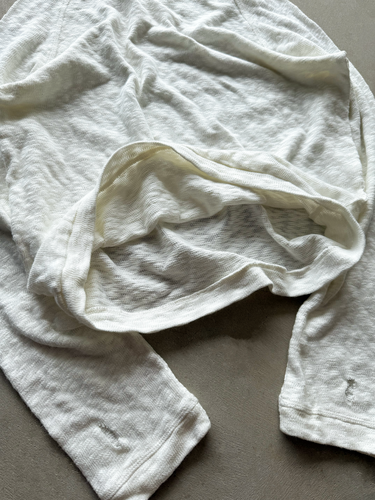 LIGHTWEIGHT SLUB LONG SLEEVE (WHITE)