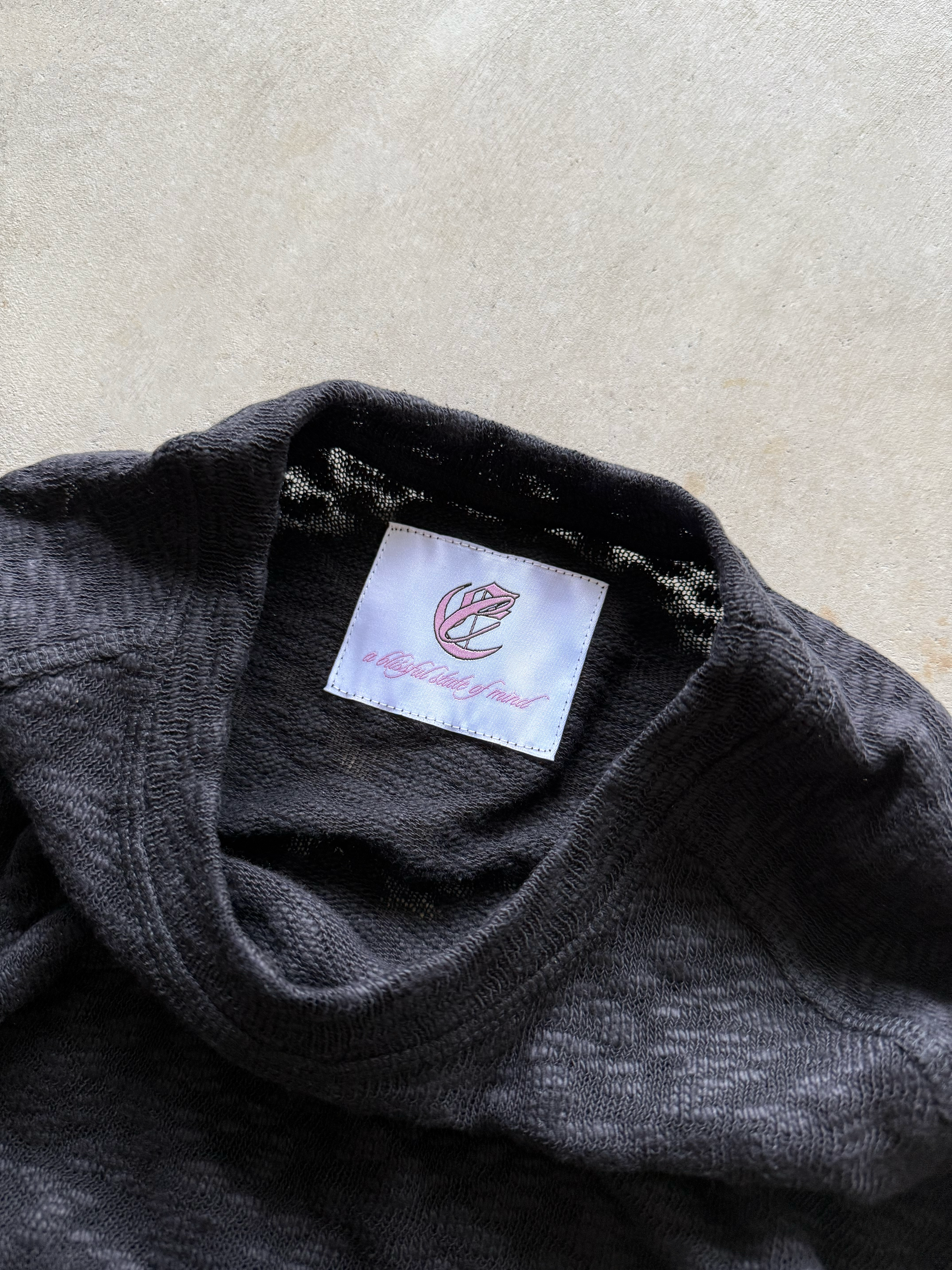 LIGHTWEIGHT SLUB LONG SLEEVE (BLACK)