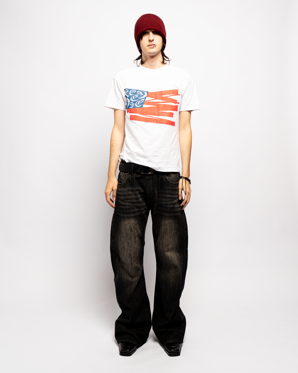 JAPANESE SELVEDGE LOOSE BOOTCUT DENIM (BLACK)