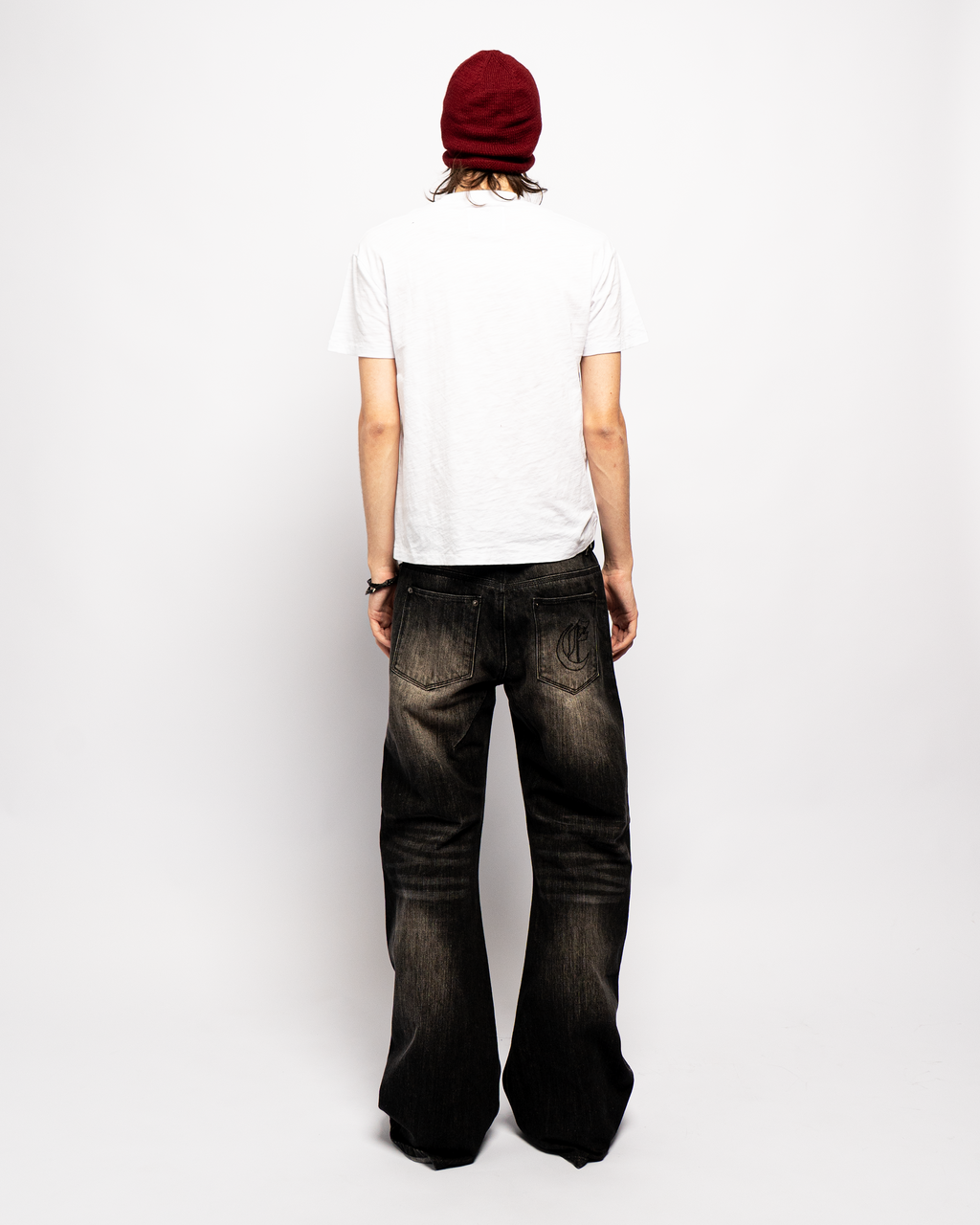 JAPANESE SELVEDGE LOOSE BOOTCUT DENIM (BLACK)