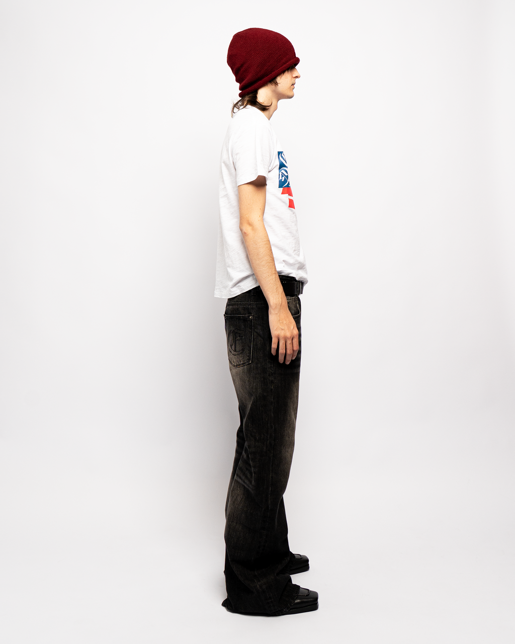 JAPANESE SELVEDGE LOOSE BOOTCUT DENIM (BLACK)