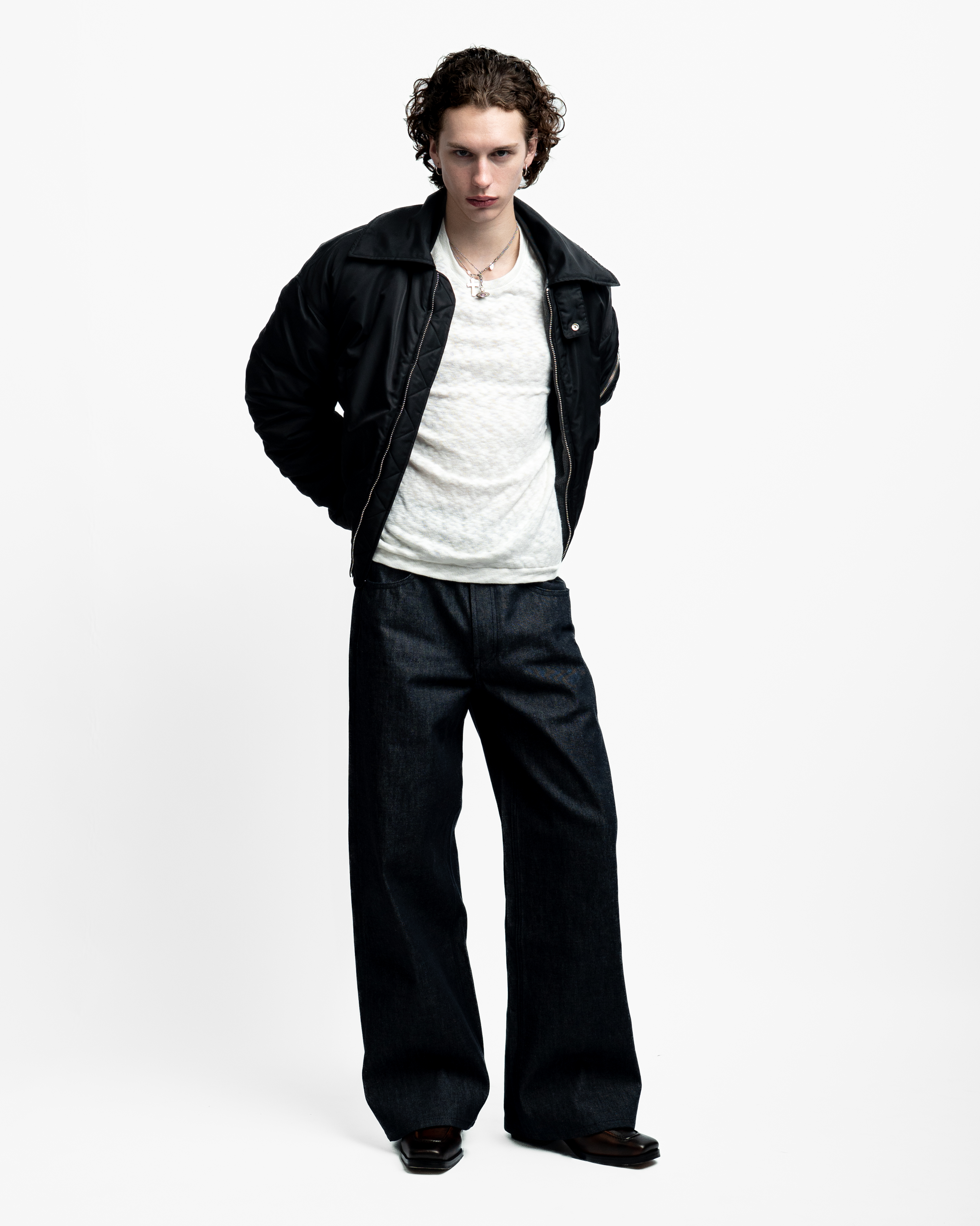 REVERSIBLE BOMBER JACKET (BLACK) - ELYSIAN