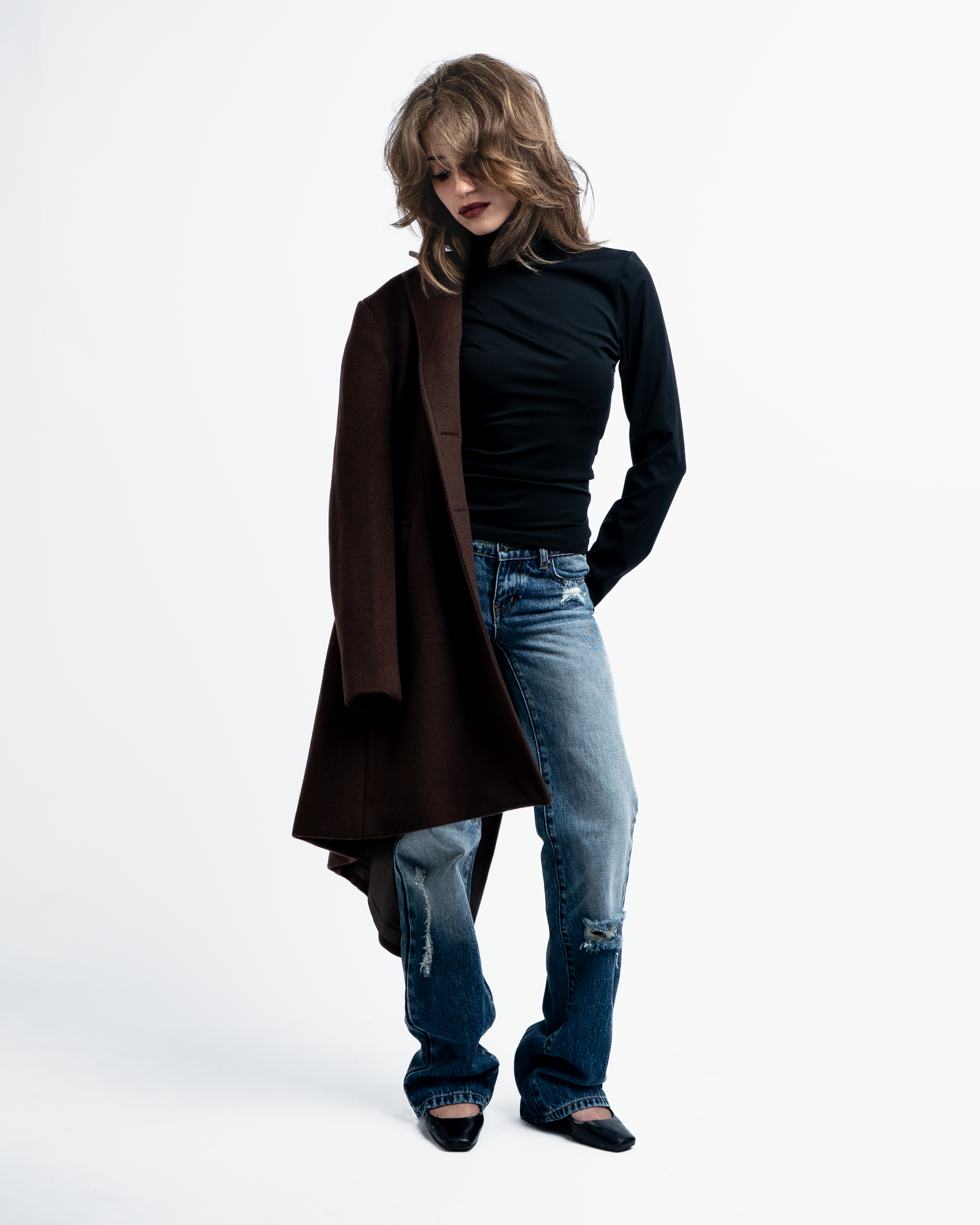 TURTLE NECK TOP (BLACK) - ELYSIAN
