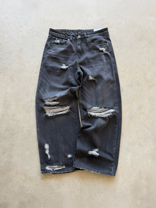 JAPANESE DISTRESSED DENIM (BLACK)
