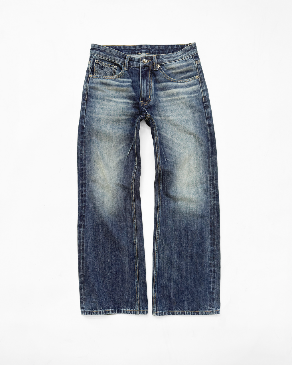 JAPANESE SELVEDGE STRAIGHT CUT DENIM (WASHED BLUE)