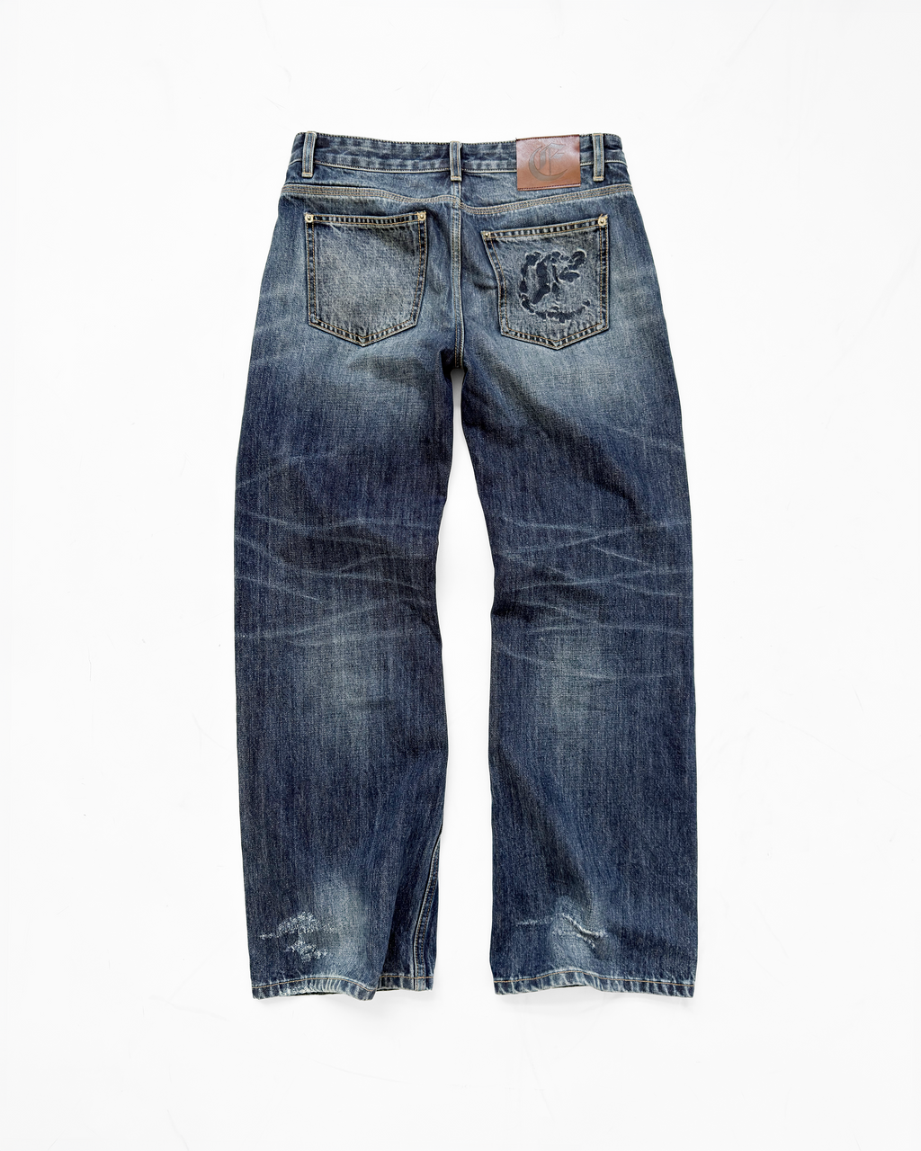 JAPANESE SELVEDGE STRAIGHT CUT DENIM (WASHED BLUE)