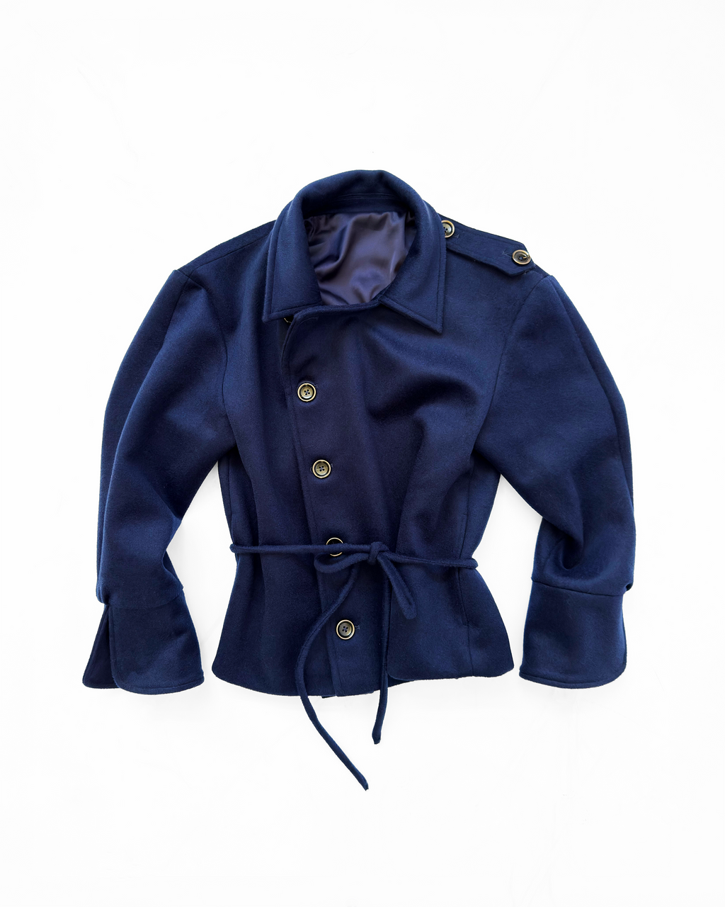 WOOL PEACOAT (BLUE)