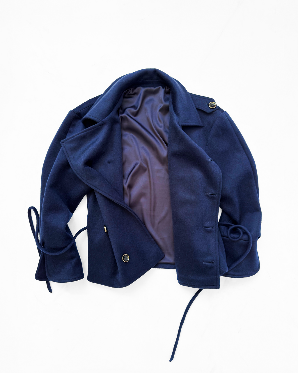 WOOL PEACOAT (BLUE)