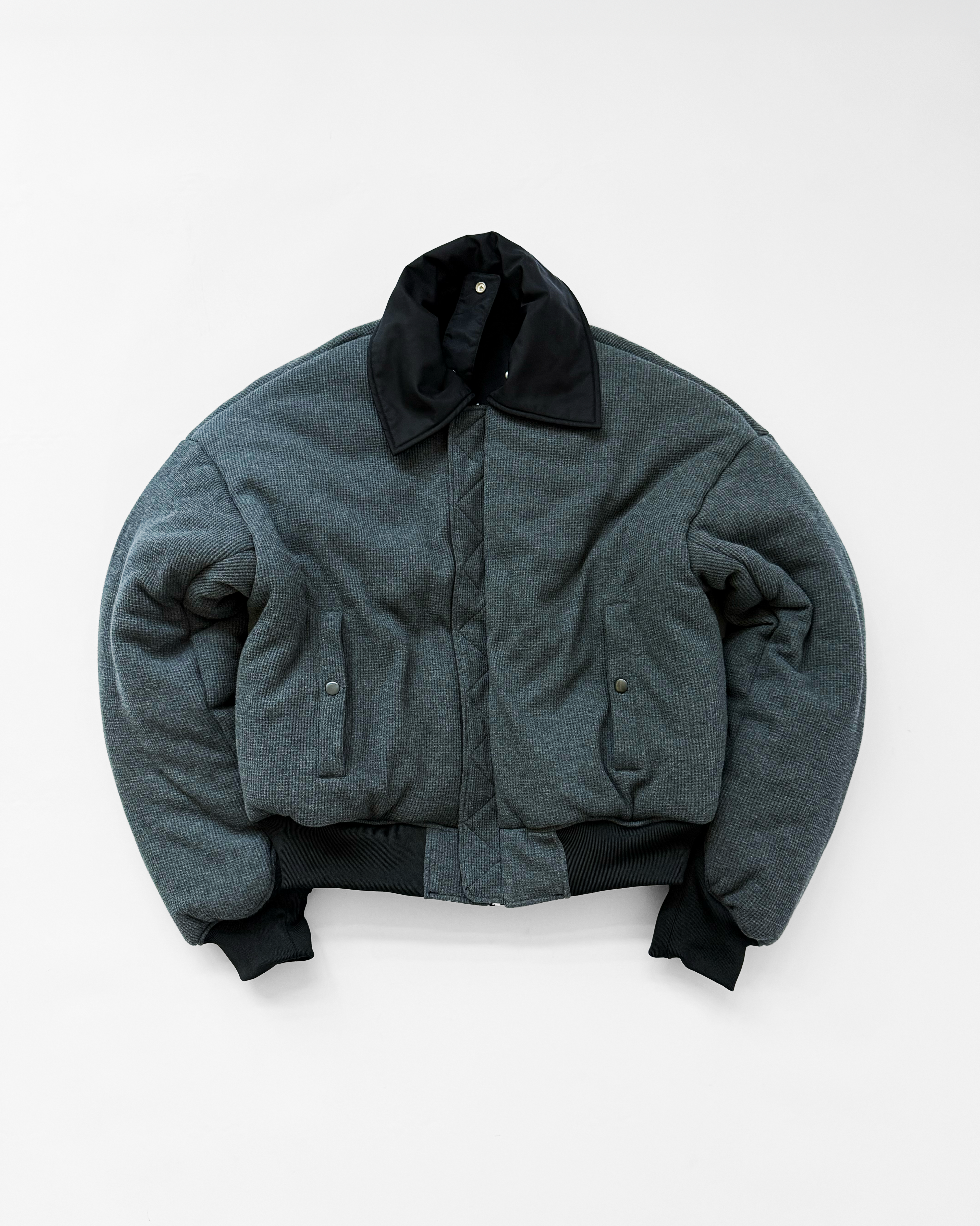 REVERSIBLE BOMBER JACKET (BLACK) - ELYSIAN
