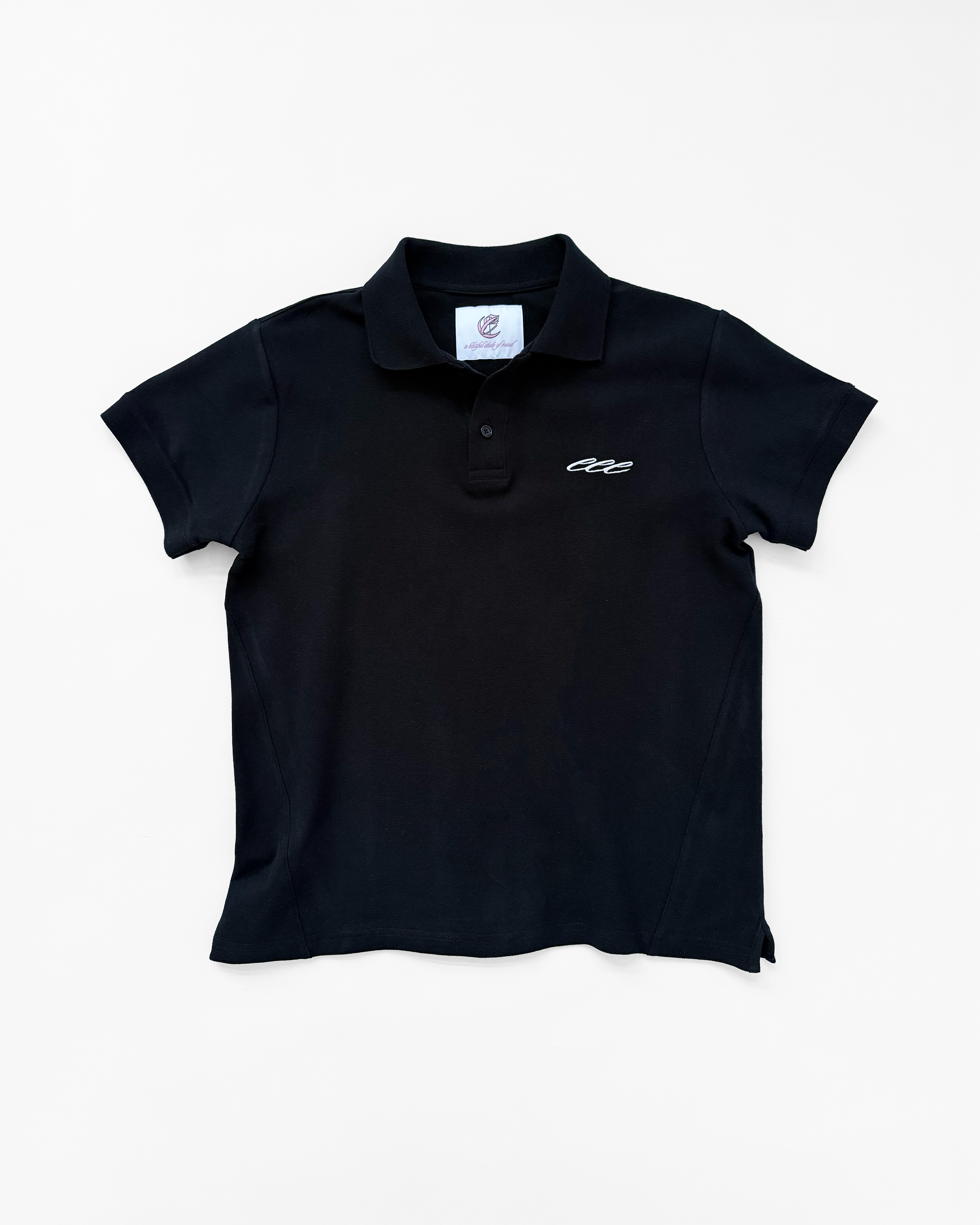 TRIPLE E POLO (BLACK w/ WHITE) - ELYSIAN