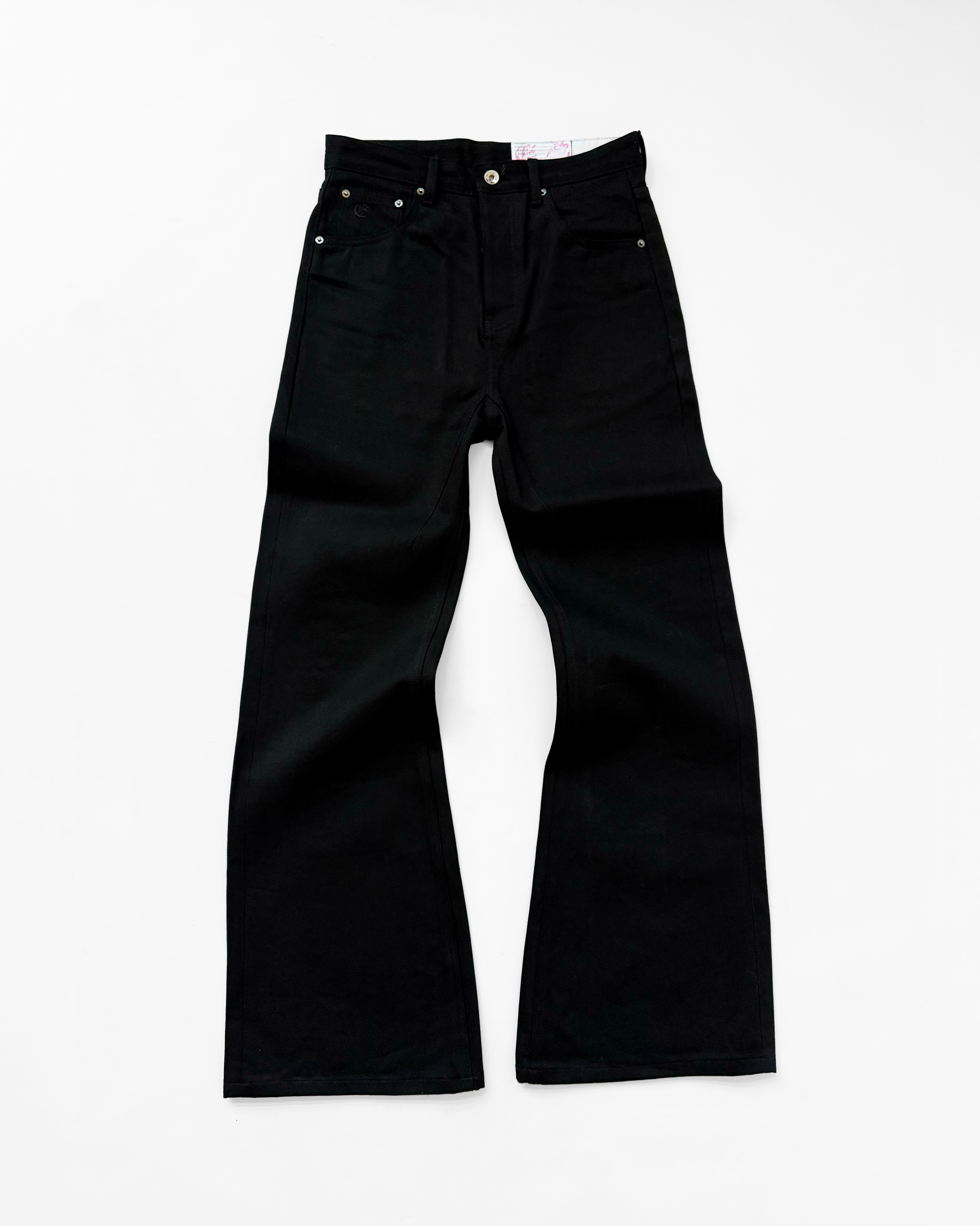 JAPANESE SELVEDGE FLARE DENIM (JET BLACK) - ELYSIAN
