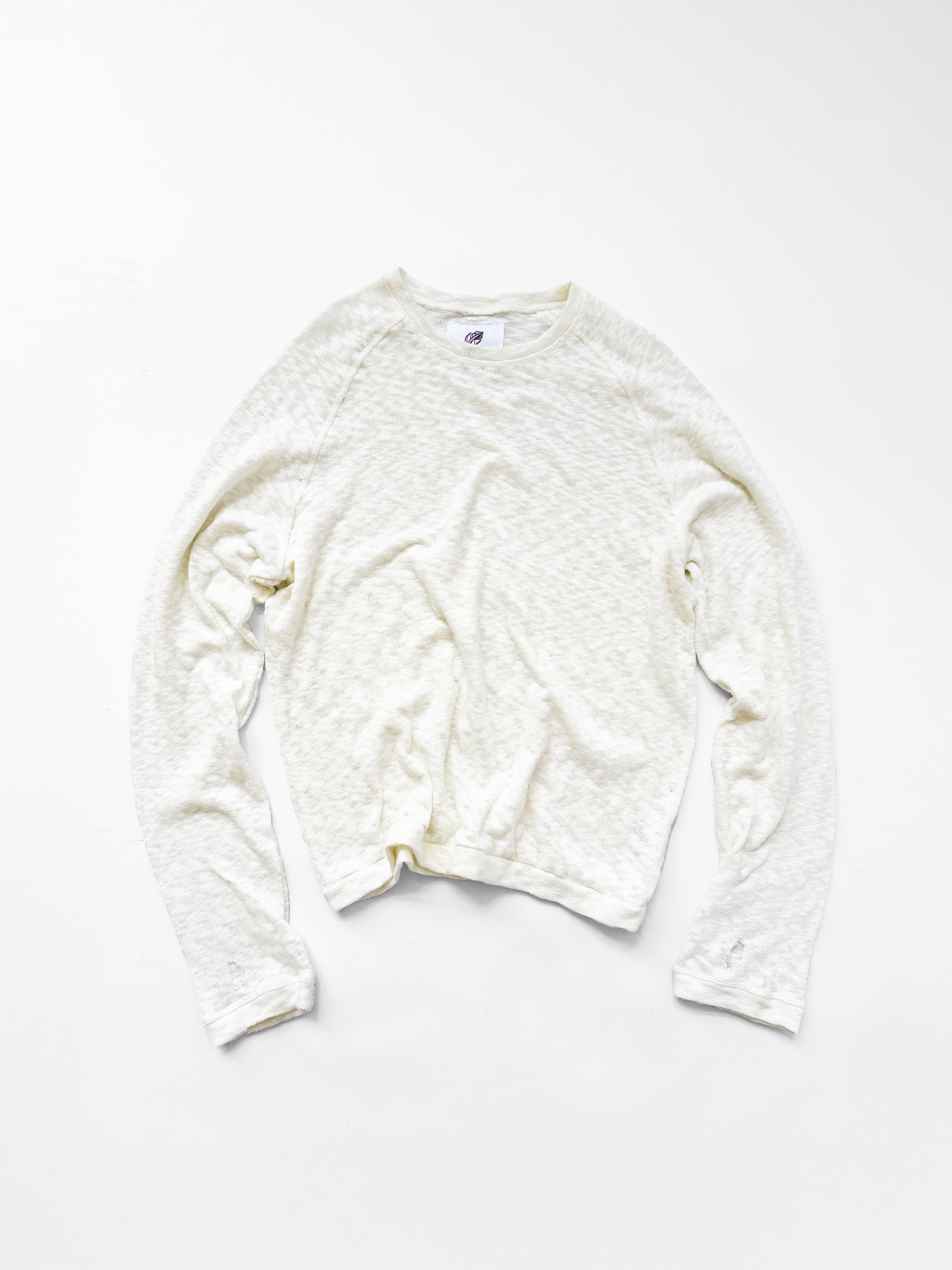LIGHTWEIGHT SLUB LONG SLEEVE (WHITE)
