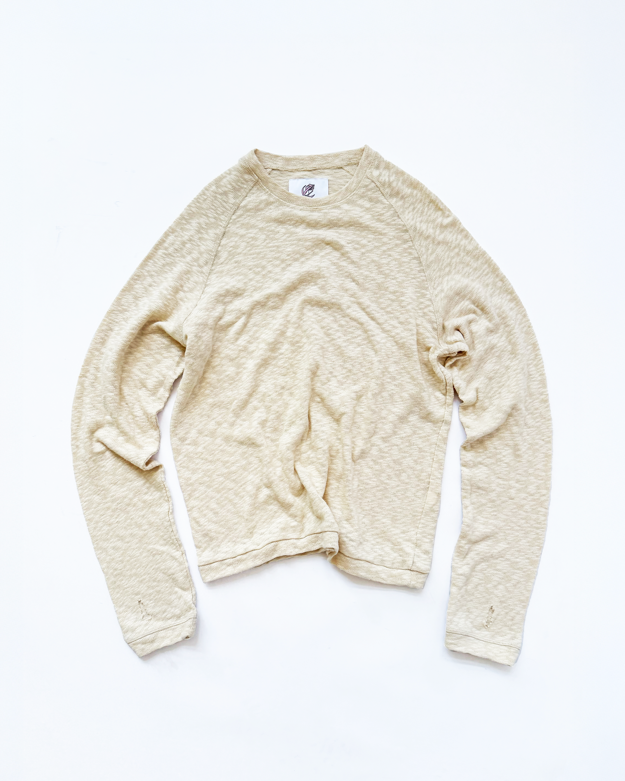 LIGHTWEIGHT SLUB LONG SLEEVE (IVORY)