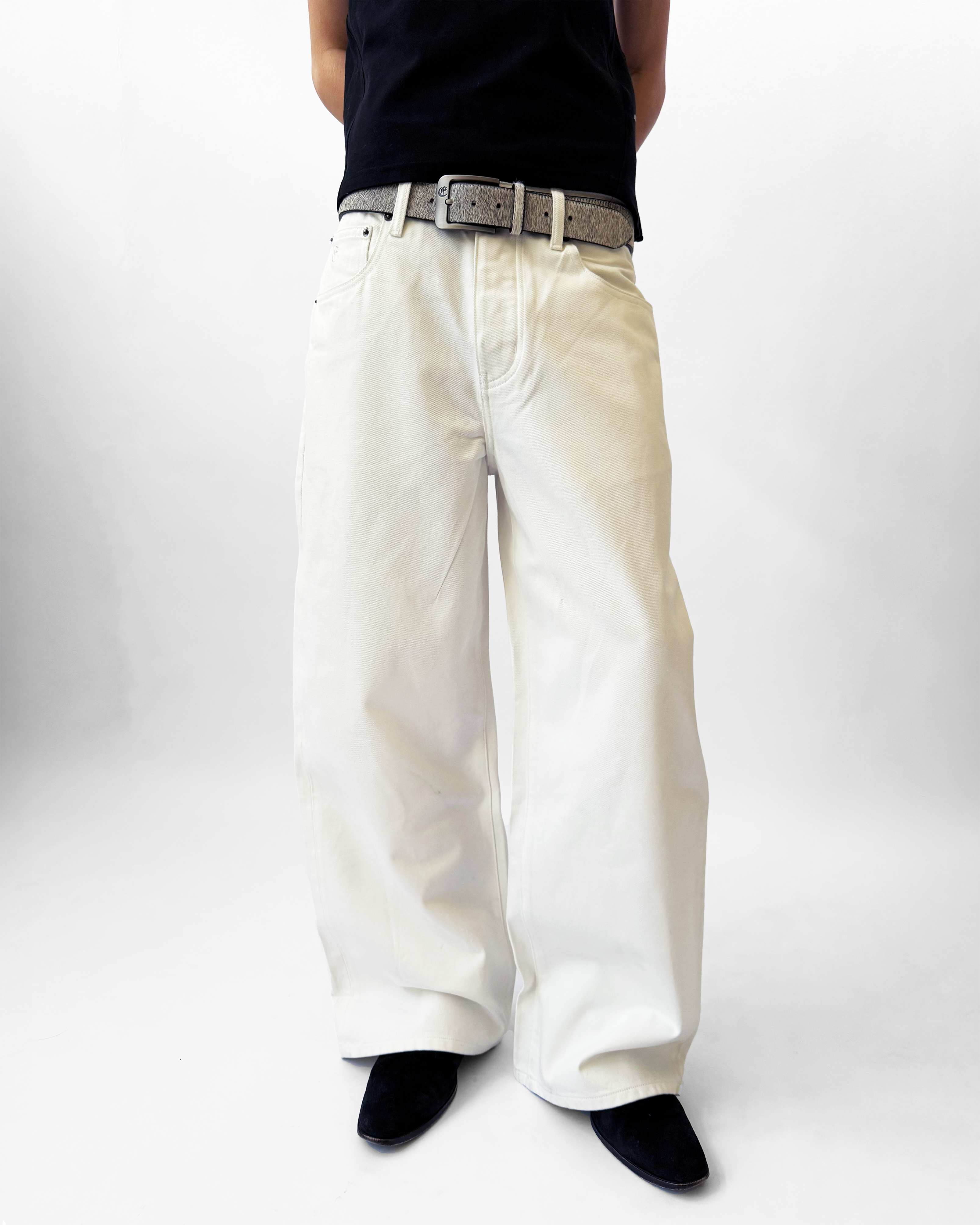 JAPANESE SELVEDGE BAGGY DENIM (CREAM)