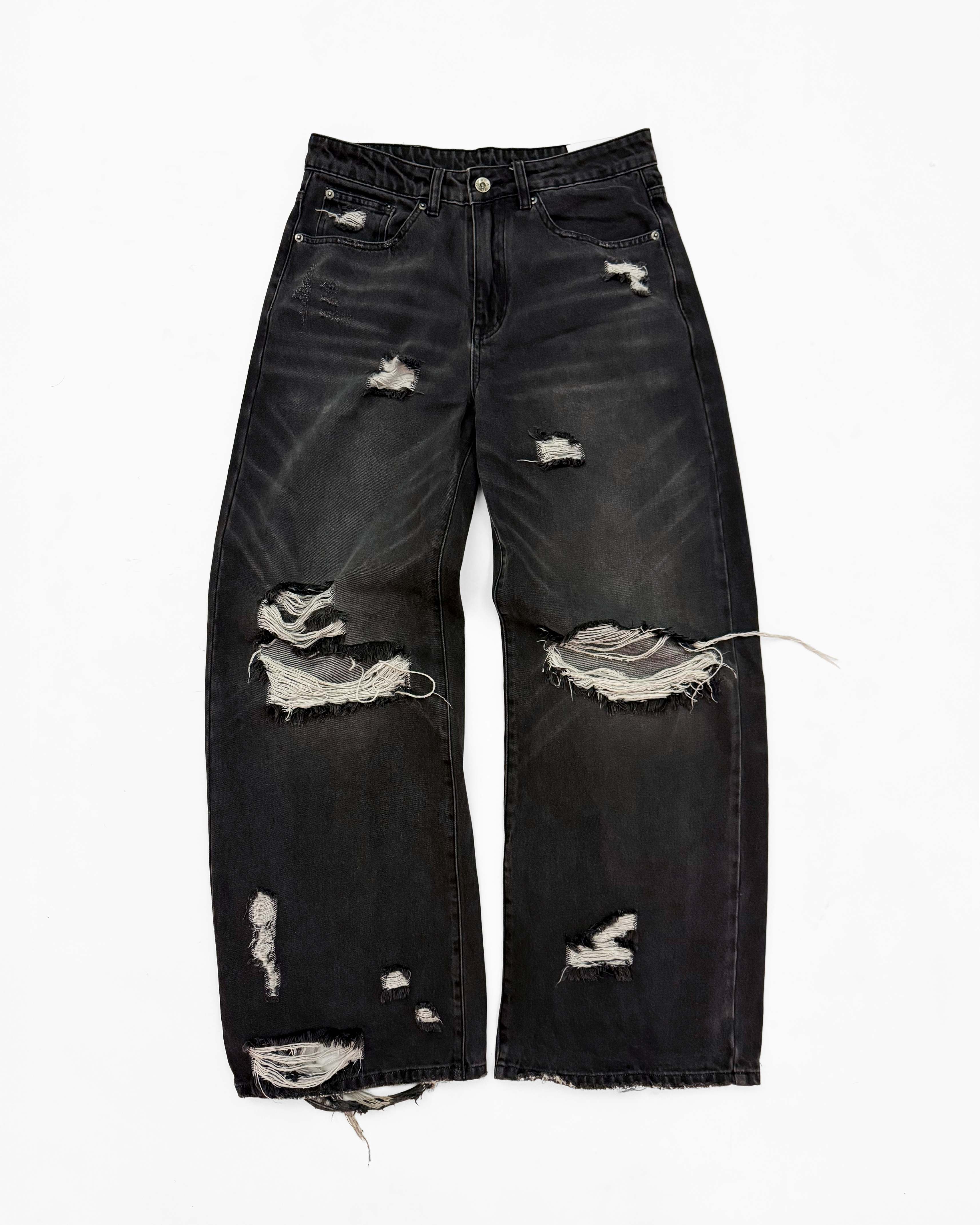 JAPANESE DISTRESSED DENIM (BLACK)
