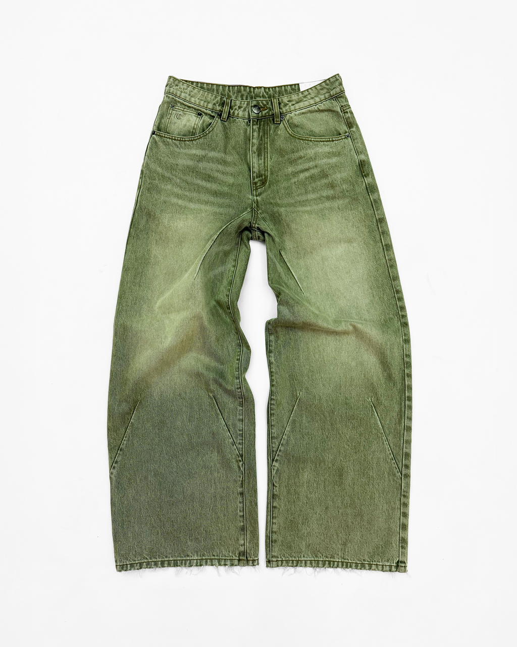 JAPANESE BAGGY DENIM (MOSS GREEN)