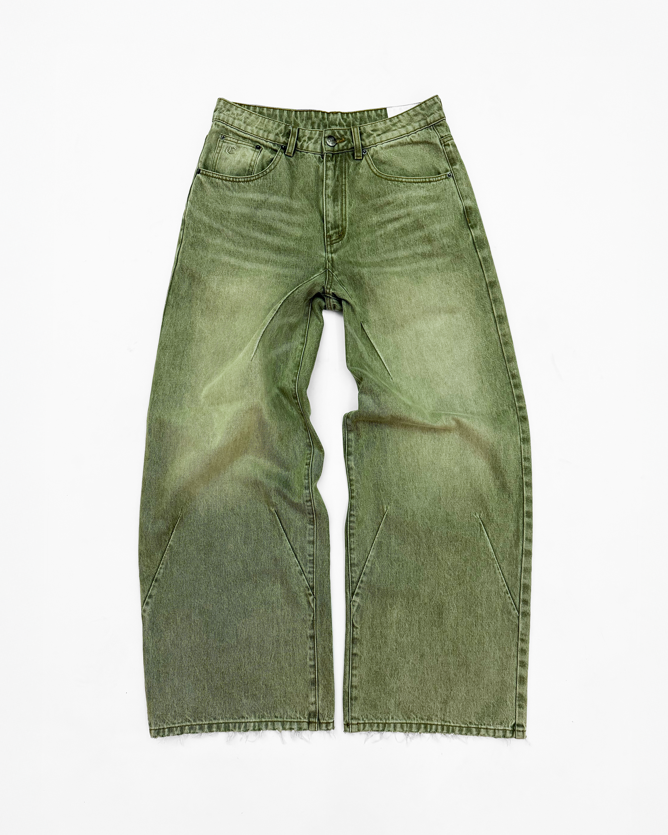 JAPANESE BAGGY DENIM (MOSS GREEN)