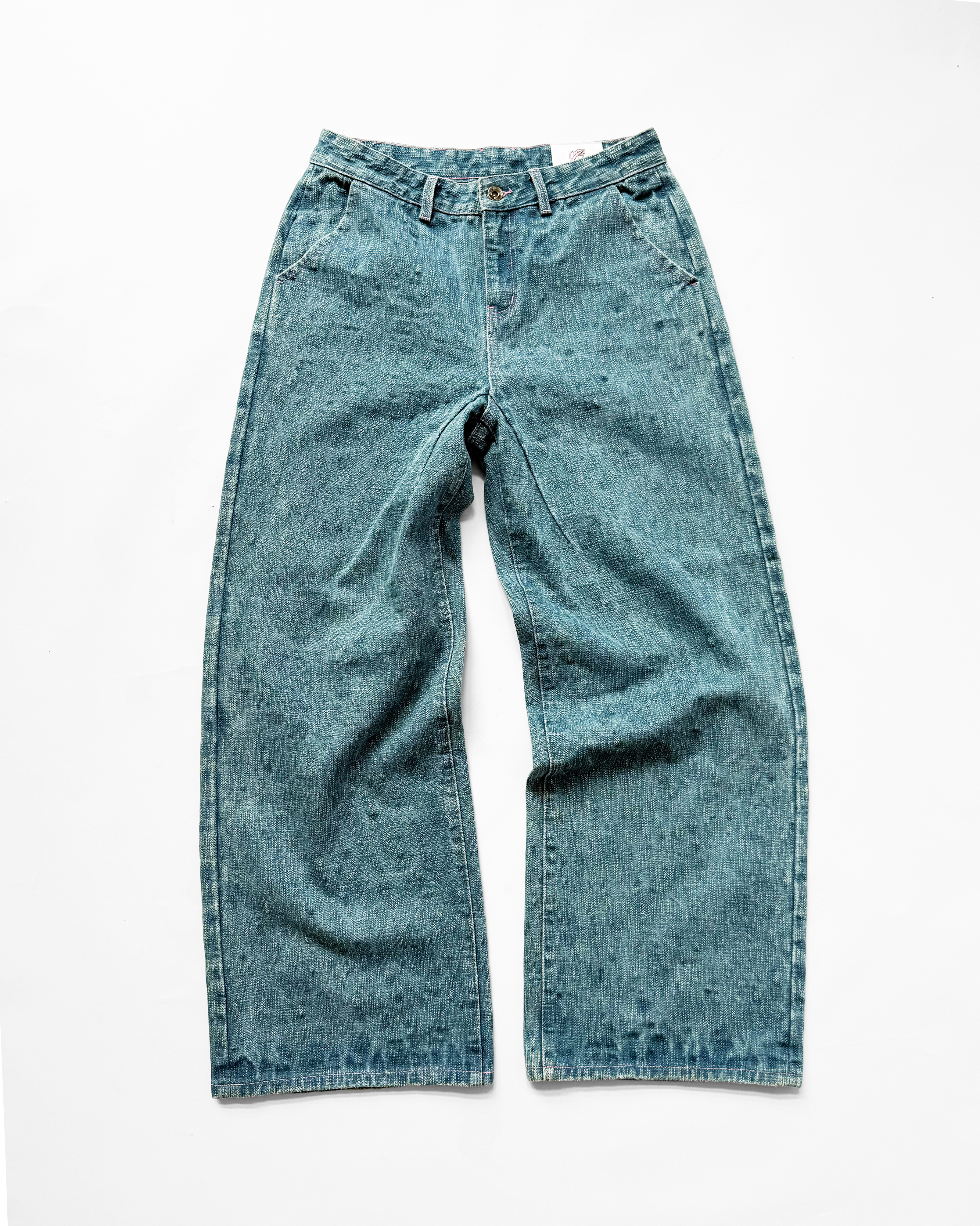 19OZ JAPANESE SLUBBY SELVEDGE DENIM (WASHED BLUE) - ELYSIAN