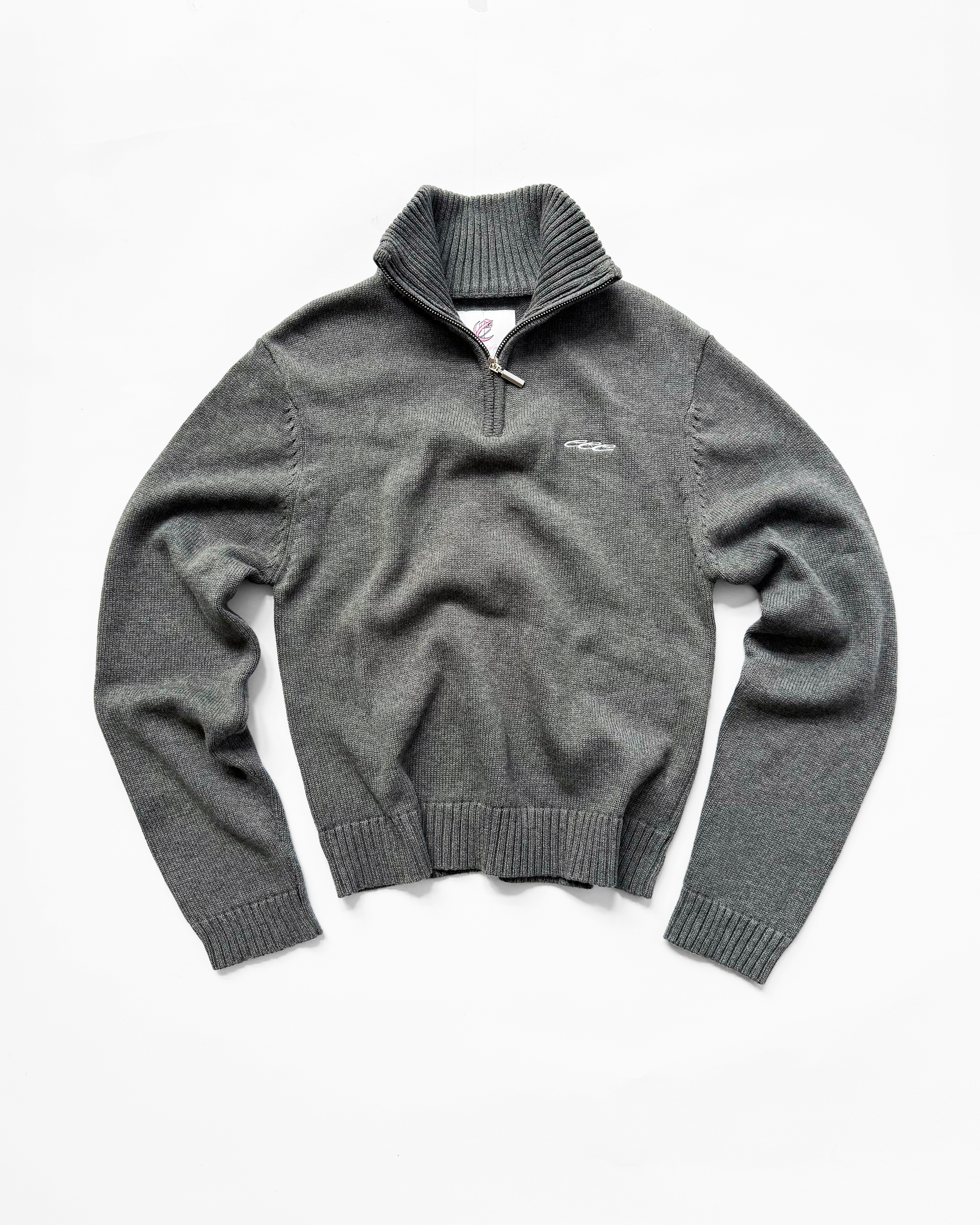 TRIPLE E QUARTER ZIP (GRAY)