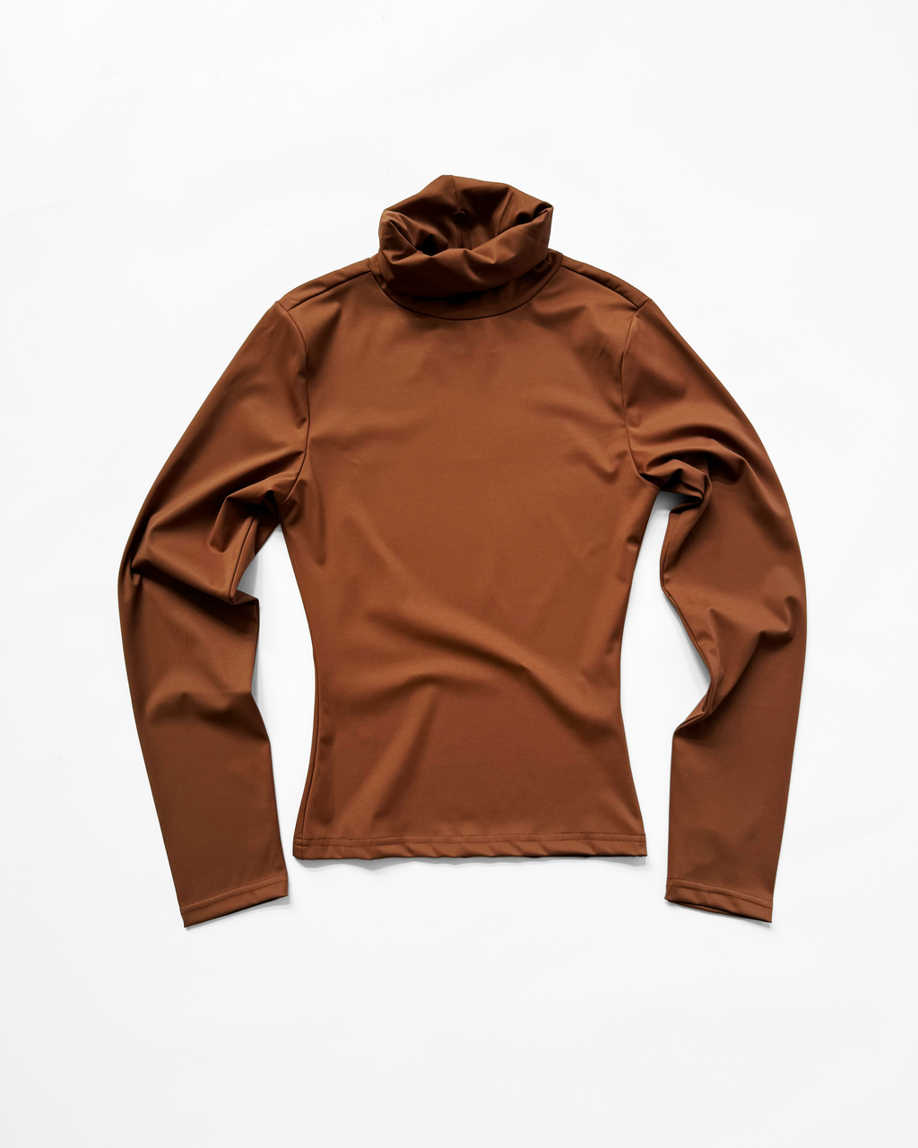 TURTLE NECK TOP (BROWN)