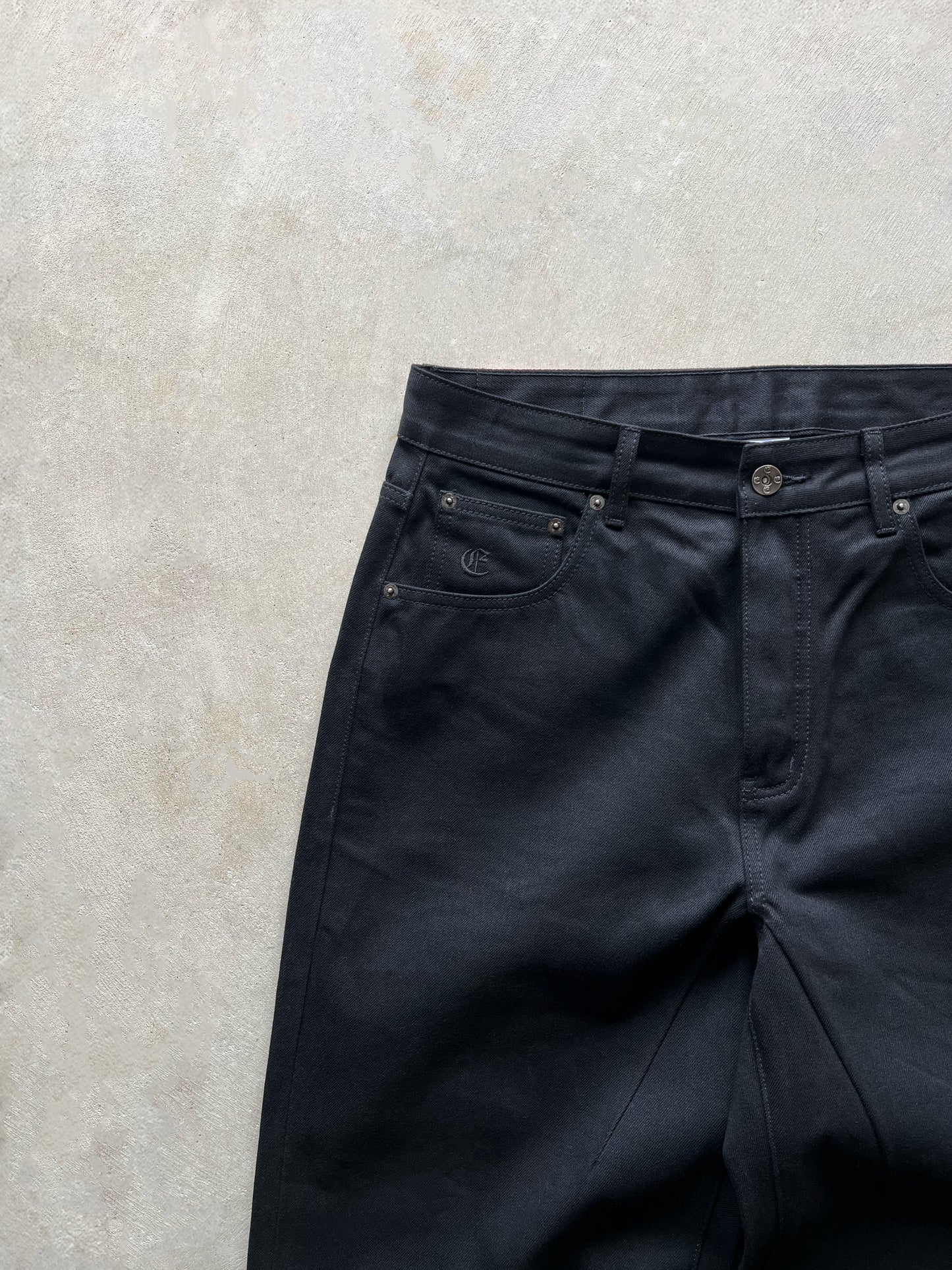 JAPANESE SELVEDGE BAGGY DENIM (JET BLACK)