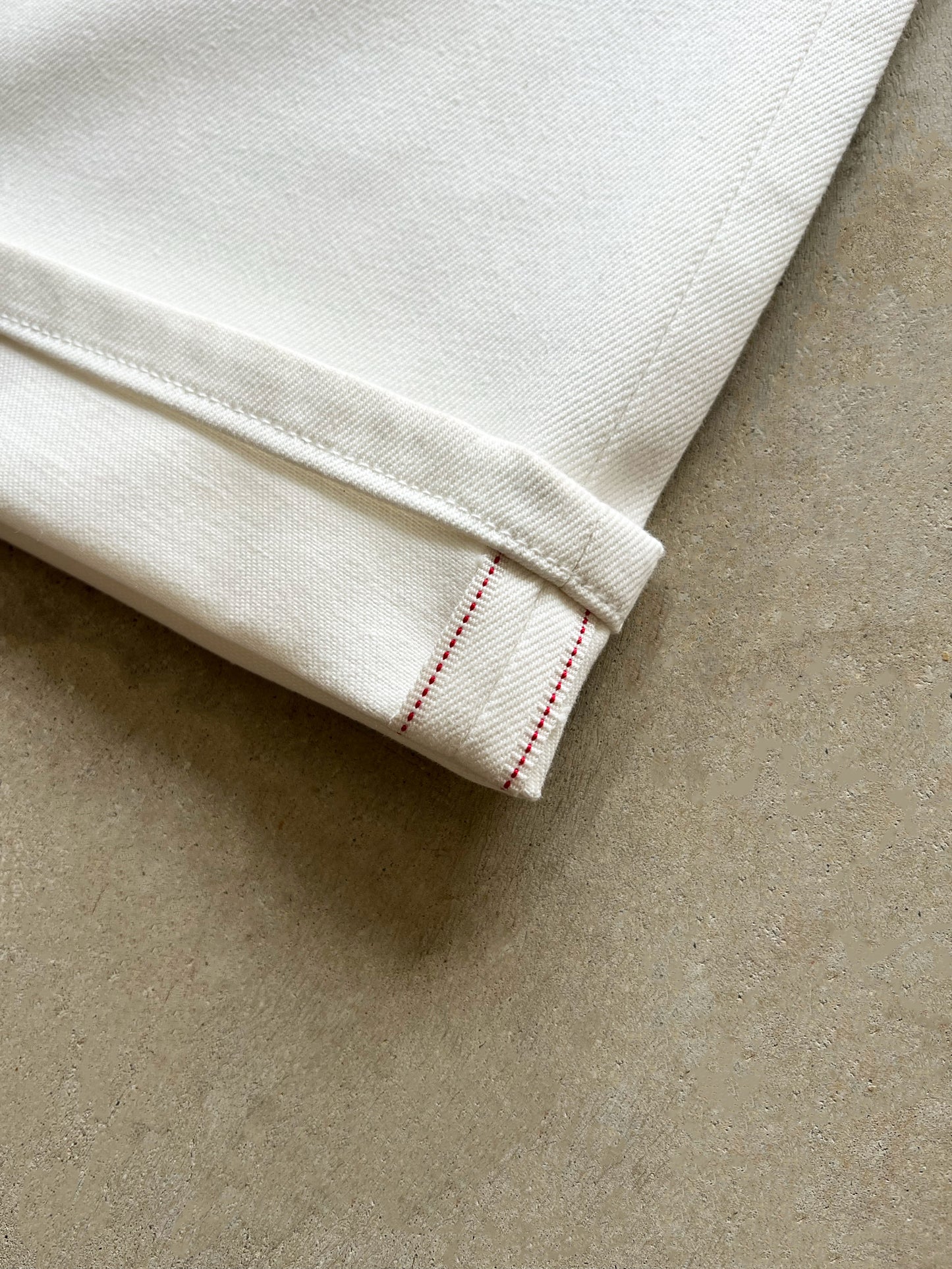 JAPANESE SELVEDGE BAGGY DENIM (CREAM)