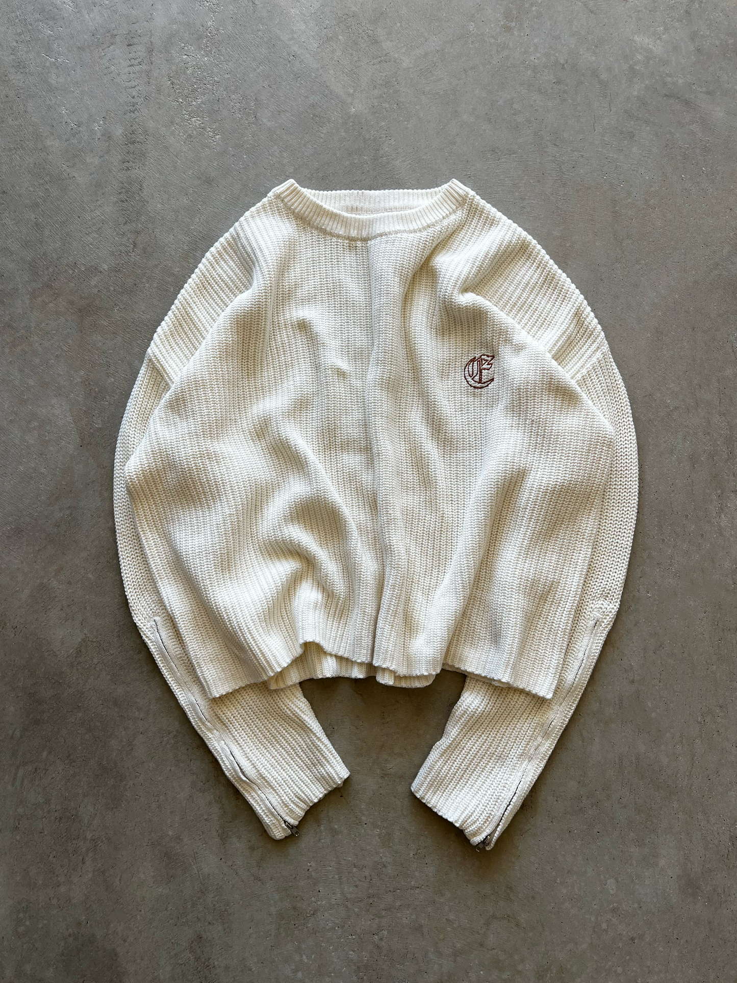 FADED WASHED KNIT (CREAM)