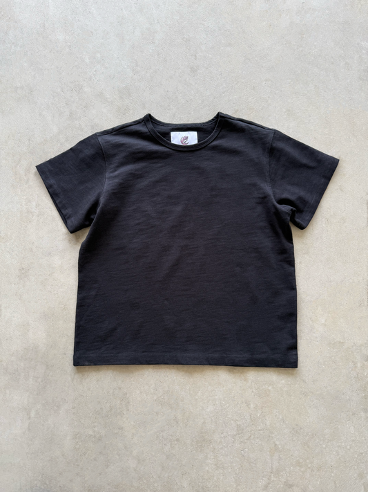 HEAVYWEIGHT FITTED SLUB TEE (BLACK)