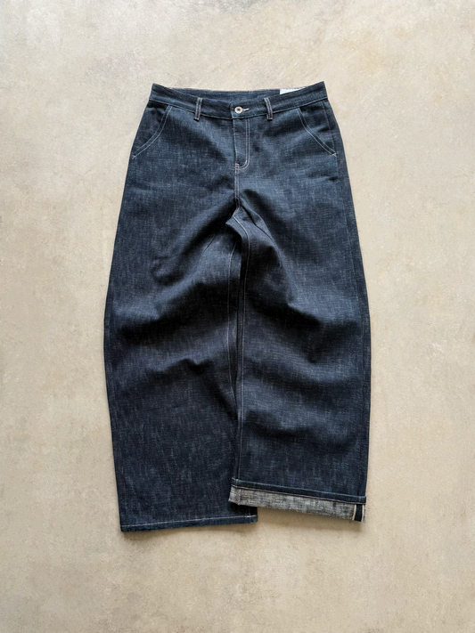 19OZ JAPANESE SLUB SELVEDGE DENIM (INDIGO W/ PINK STITCH)