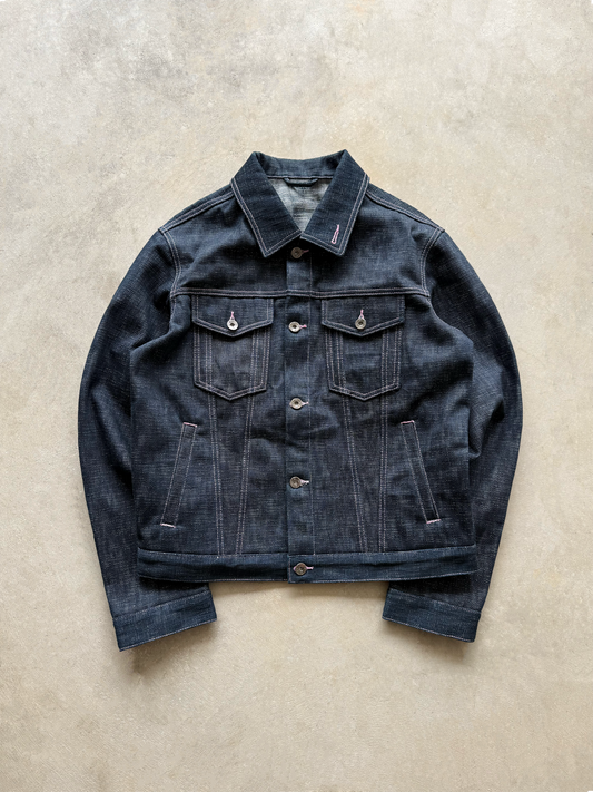 19OZ JAPANESE SLUB SELVEDGE DENIM JACKET (INDIGO W/ PINK STITCH)