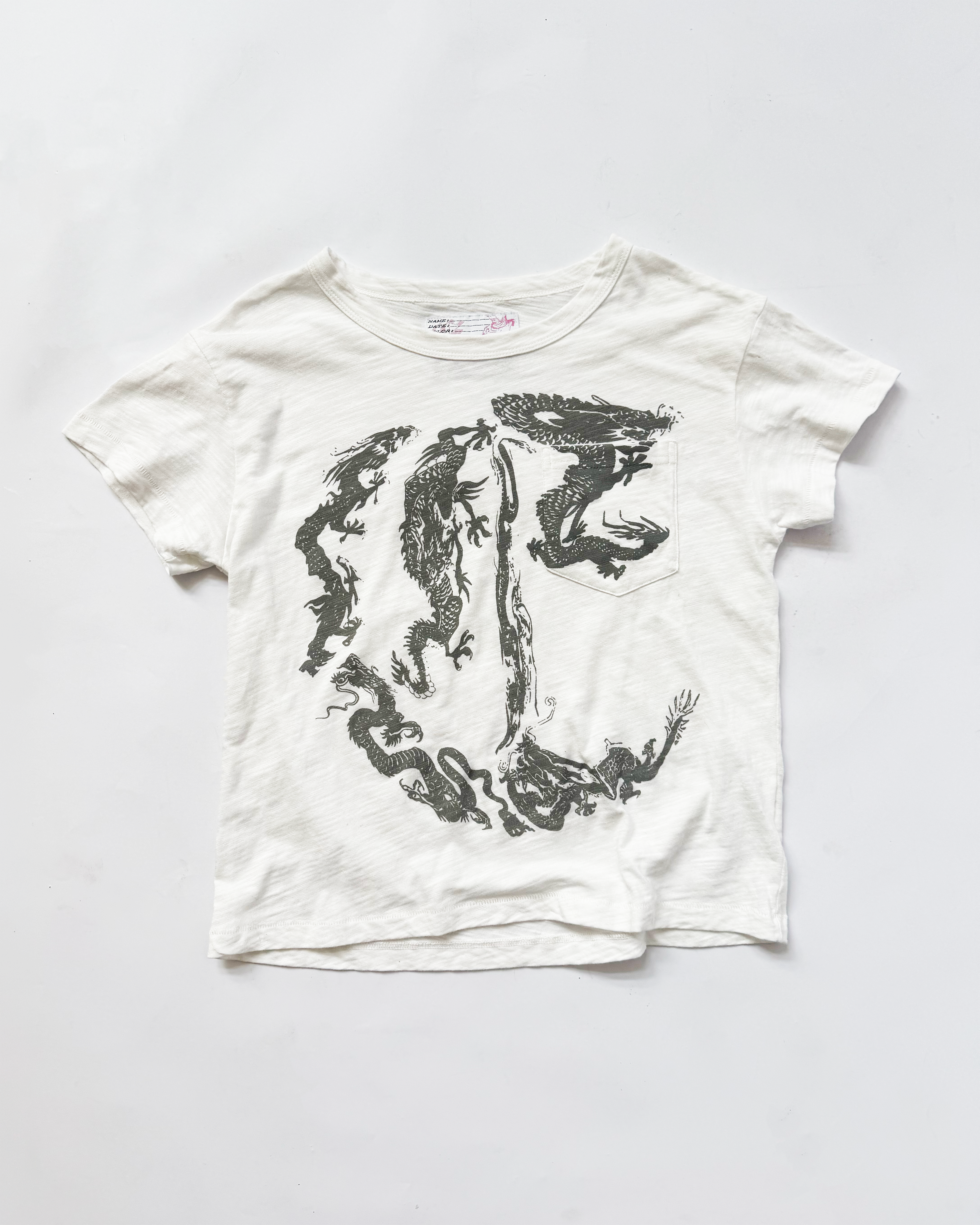 DRAGON POCKET BABY TEE (WHITE)