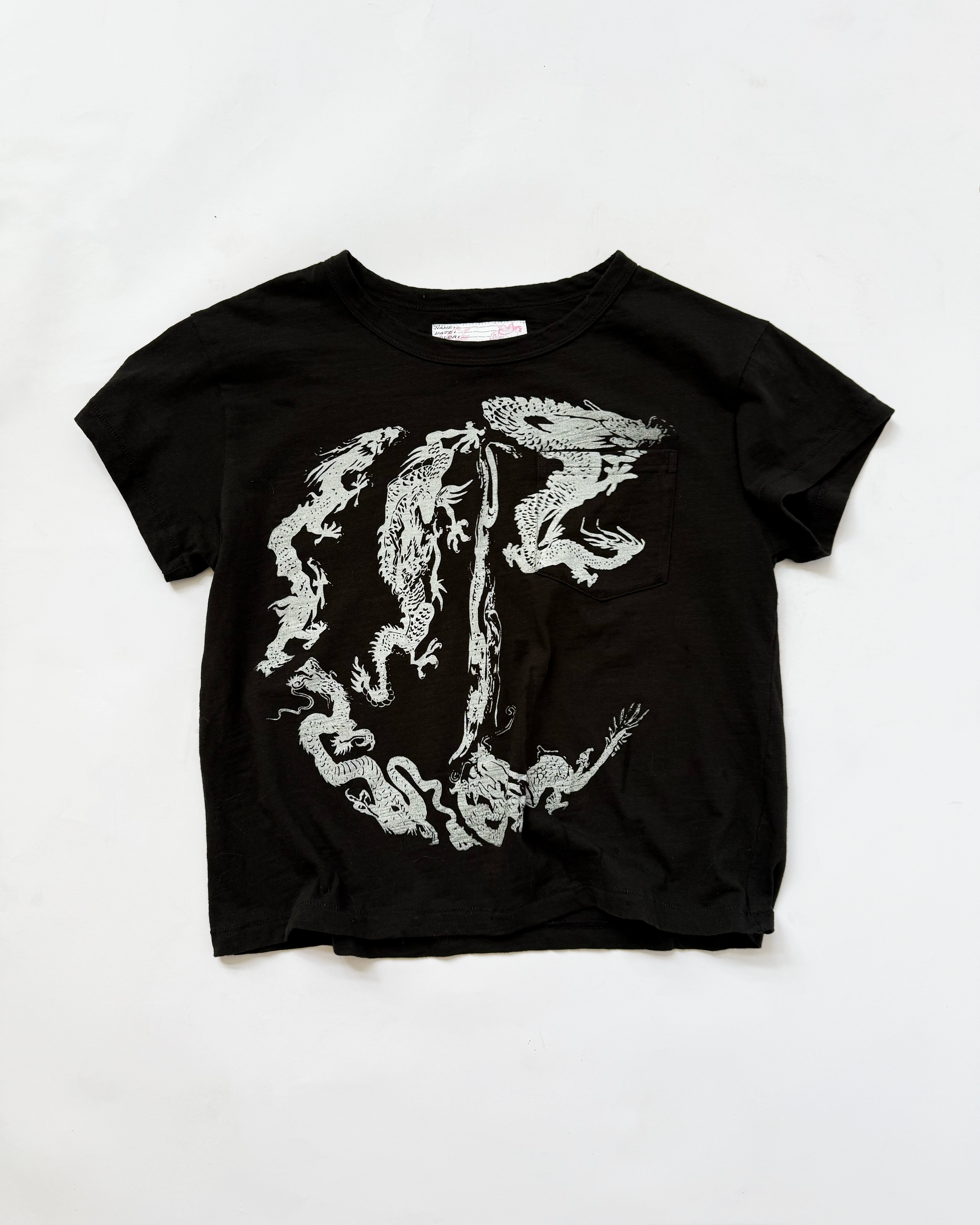 DRAGON POCKET BABY TEE (BLACK)