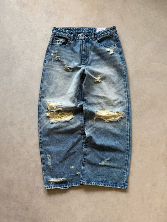 JAPANESE DISTRESSED DENIM (BLUE)