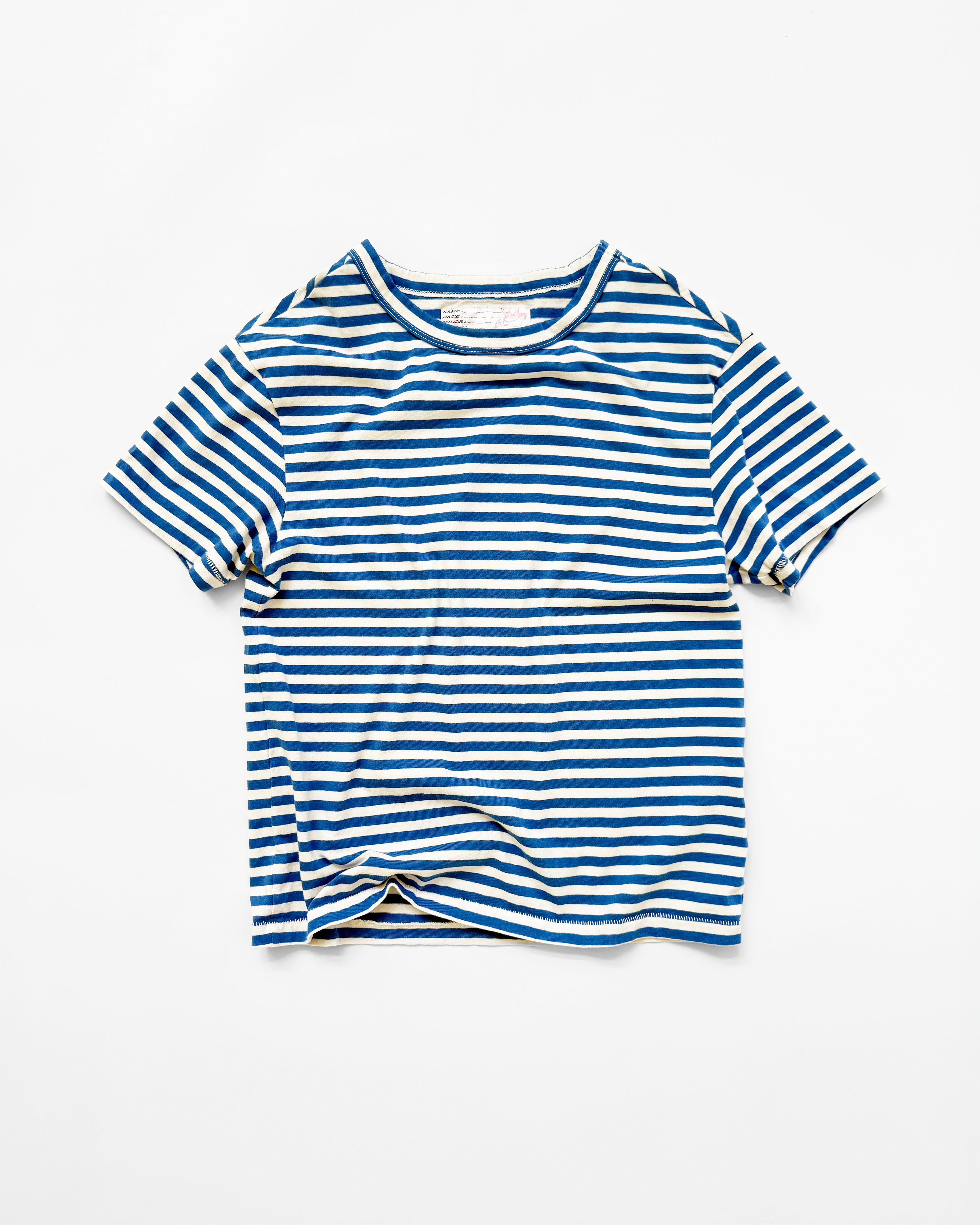 STRIPES FITTED TEE (BLUE)