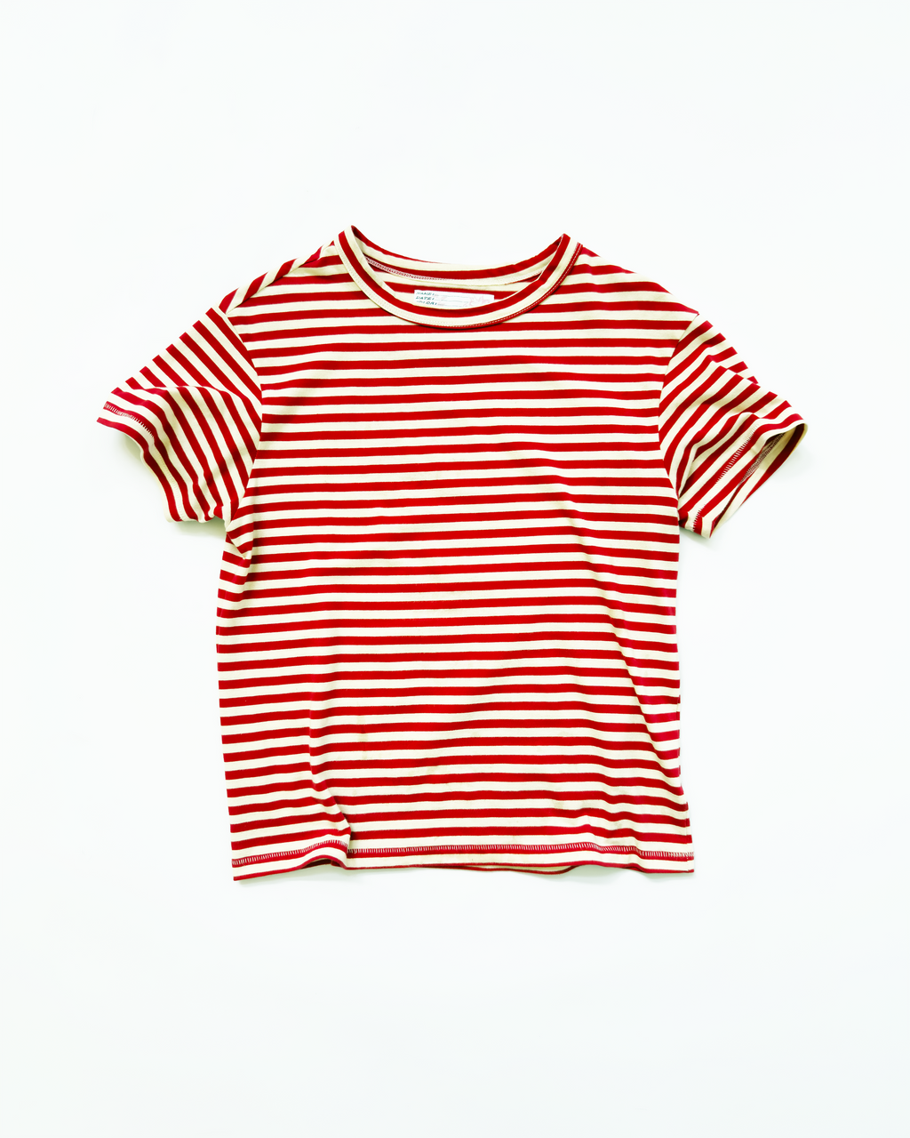 STRIPES FITTED TEE (RED)