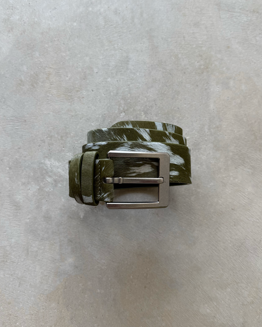 COWHIDE BELT (MATCHA)