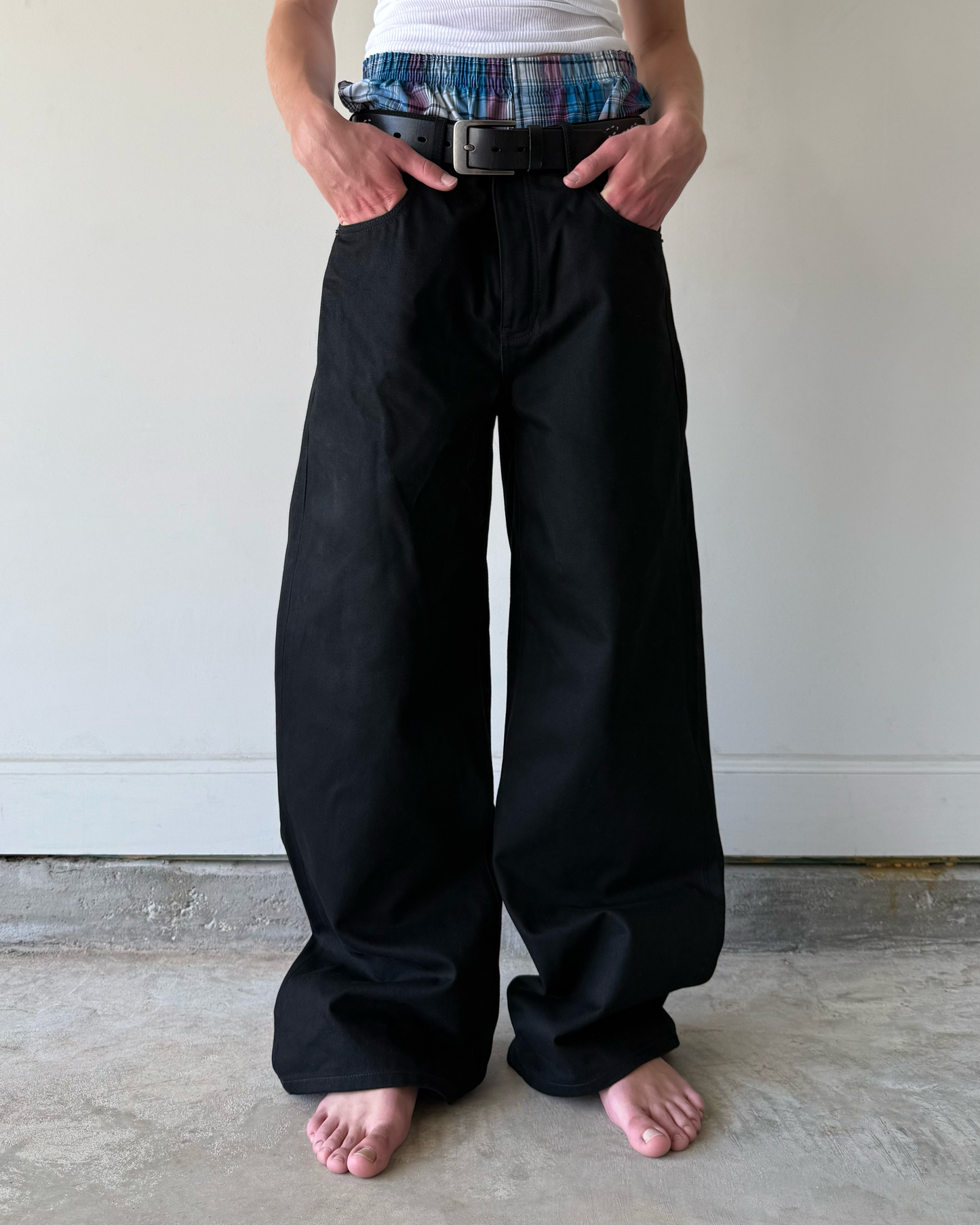 JAPANESE SELVEDGE BAGGY DENIM (JET BLACK)
