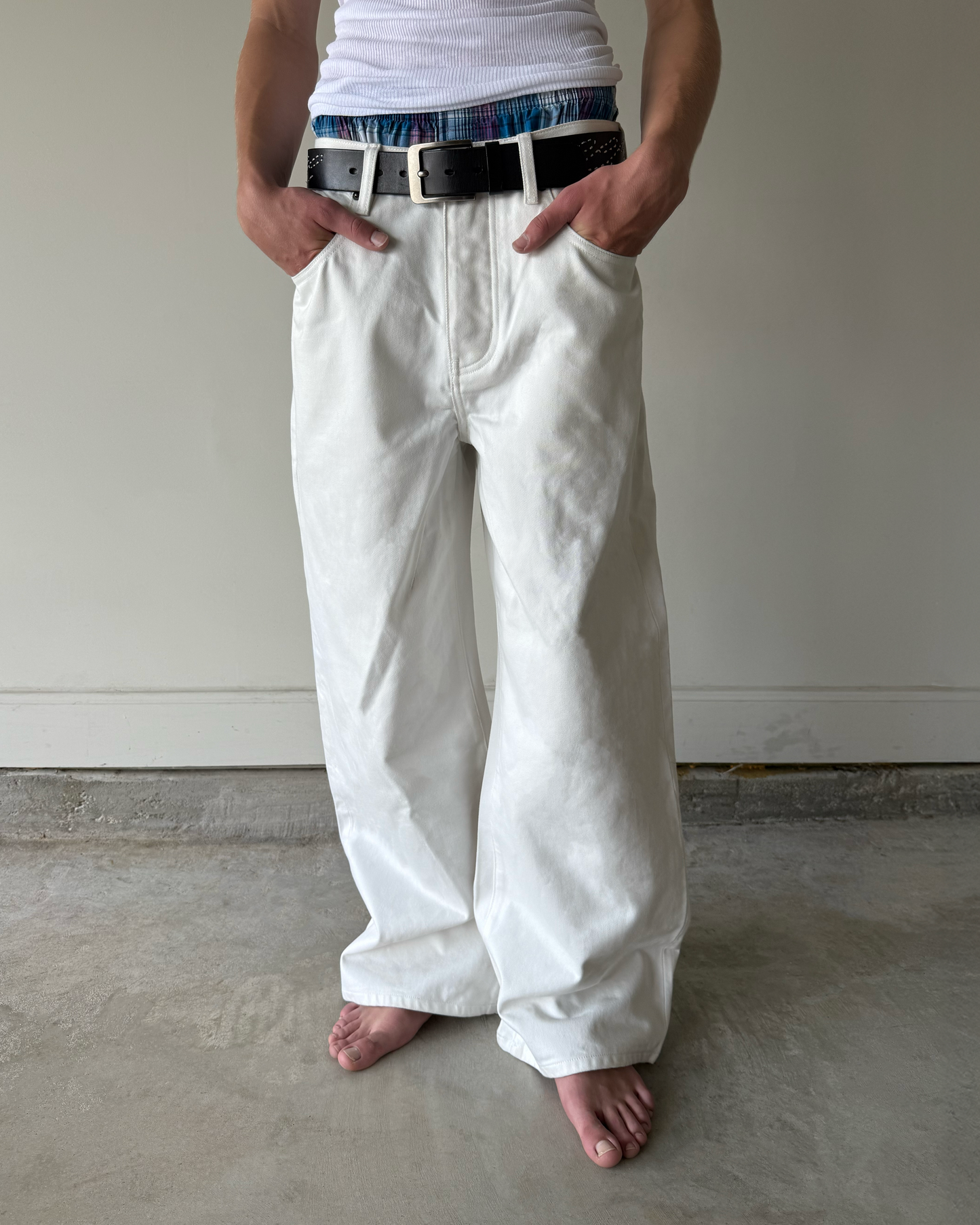 JAPANESE SELVEDGE BAGGY DENIM (CREAM)