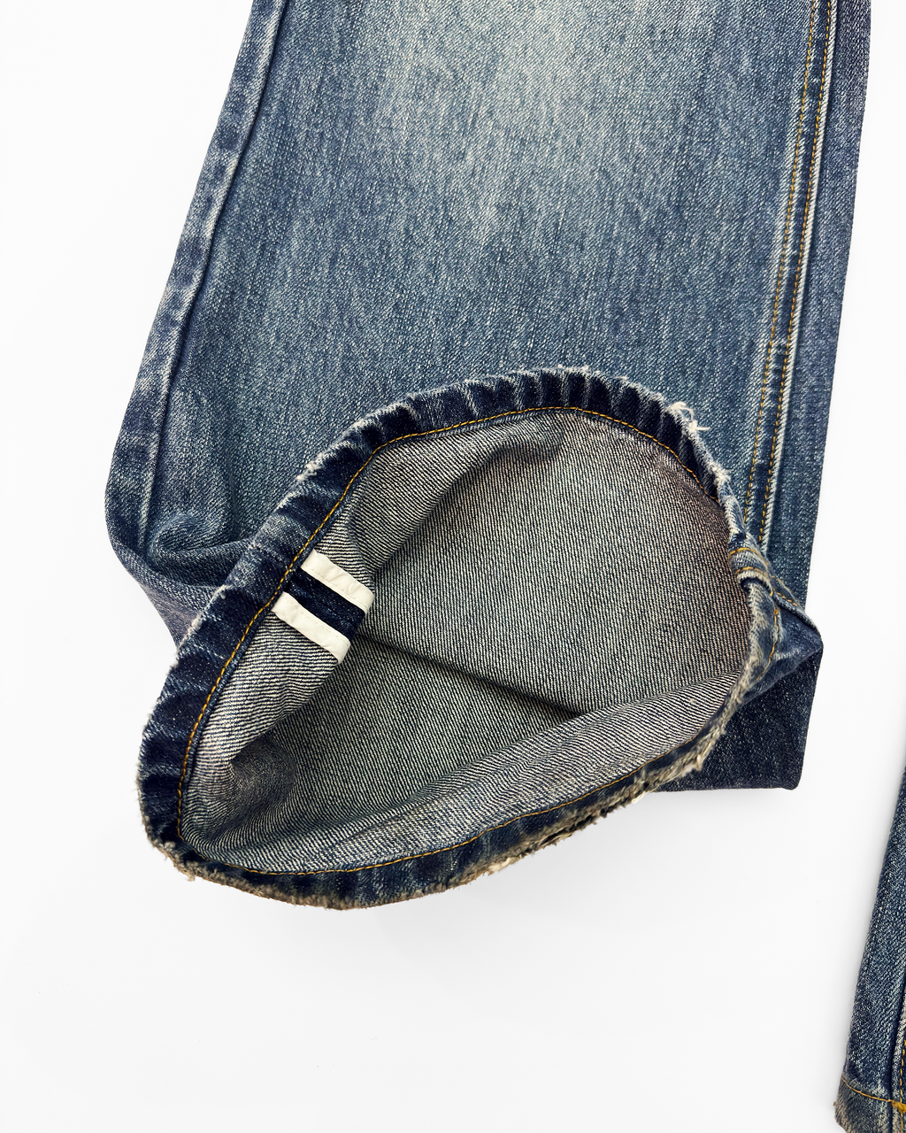JAPANESE DISTRESSED BOOTCUT DENIM (BLUE)