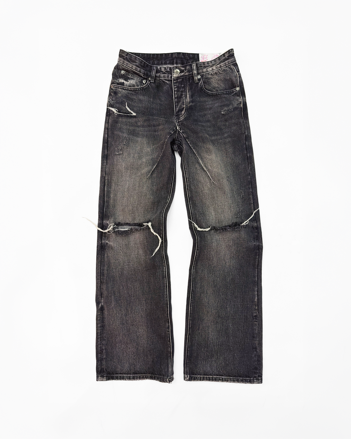 JAPANESE DISTRESSED BOOTCUT DENIM (BLACK)