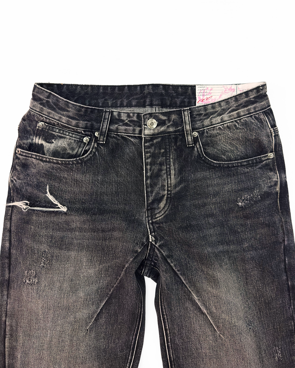 JAPANESE DISTRESSED BOOTCUT DENIM (BLACK)