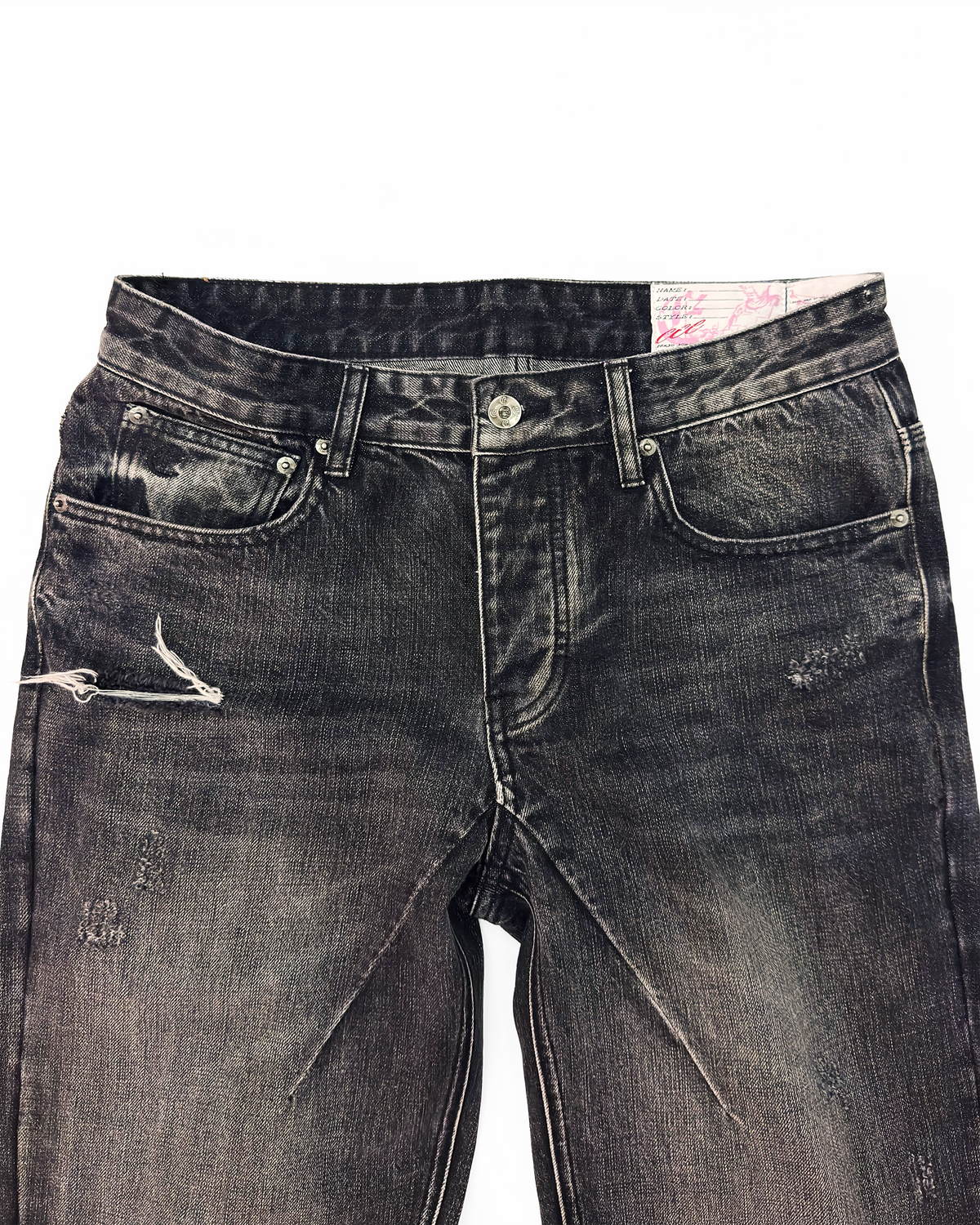 JAPANESE DISTRESSED BOOTCUT DENIM (BLACK)