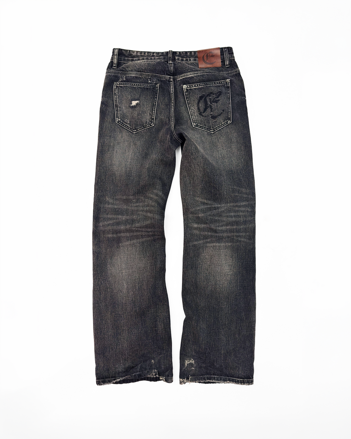JAPANESE DISTRESSED BOOTCUT DENIM (BLACK)