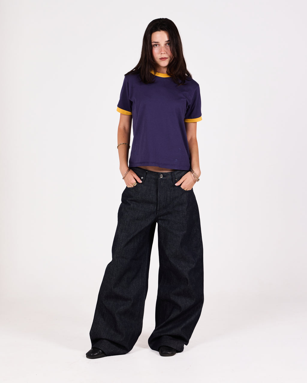 RINGER TEE REGULAR (PURPLE/YELLOW)